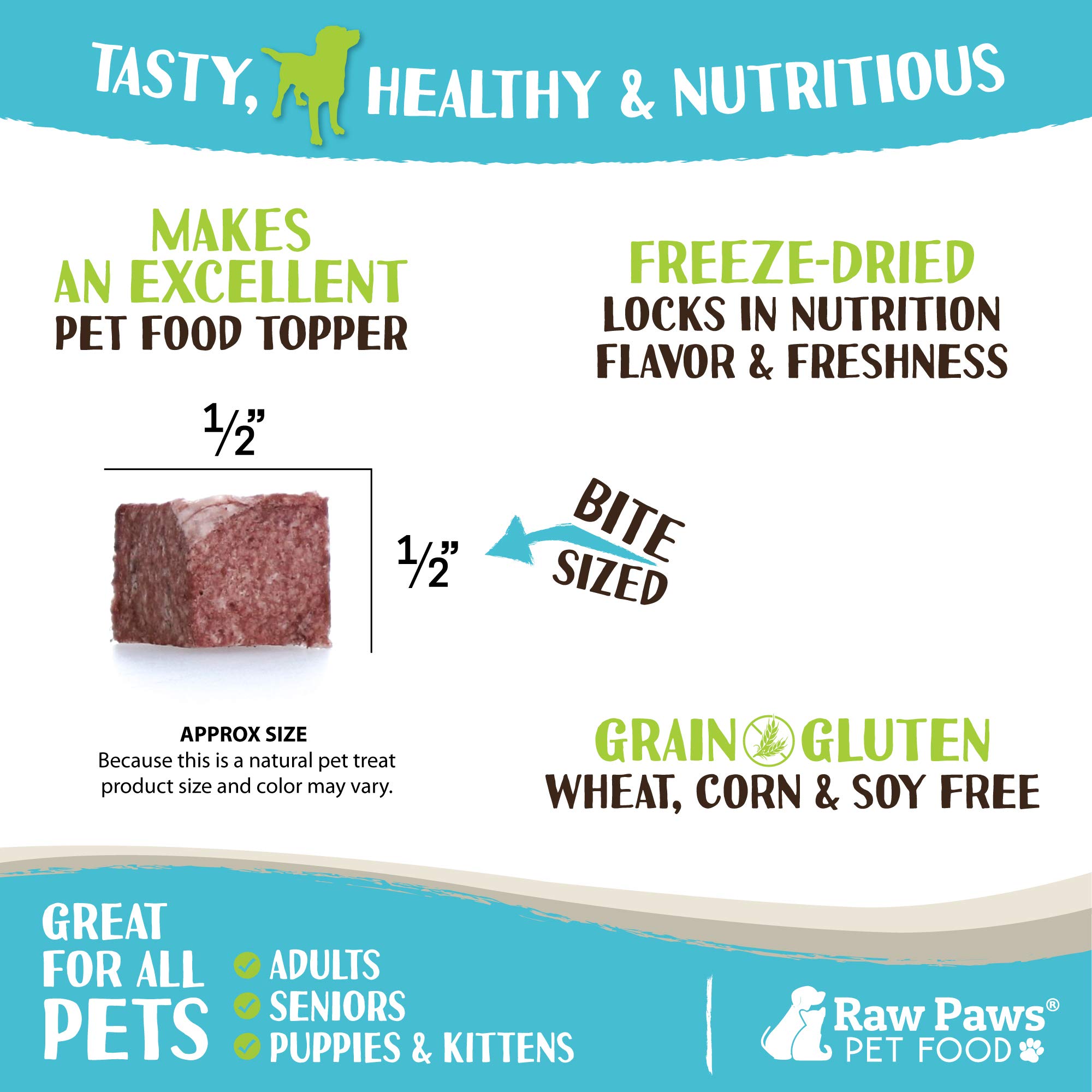 Buy Raw Paws Freeze Dried Lamb Lung Dog Treats Made in USA, 8oz Free