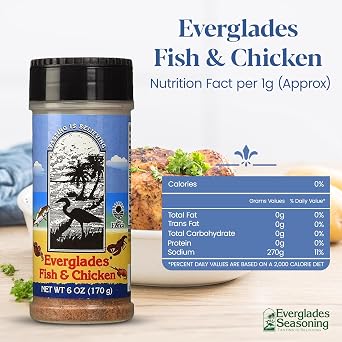 Everglades Fish & Chicken Seasoning + All Purpose Combo Southern Blend for Shrimp, Seafood, Fried Fish, Chicken & Everyday Cooking 14 oz 2 Pack