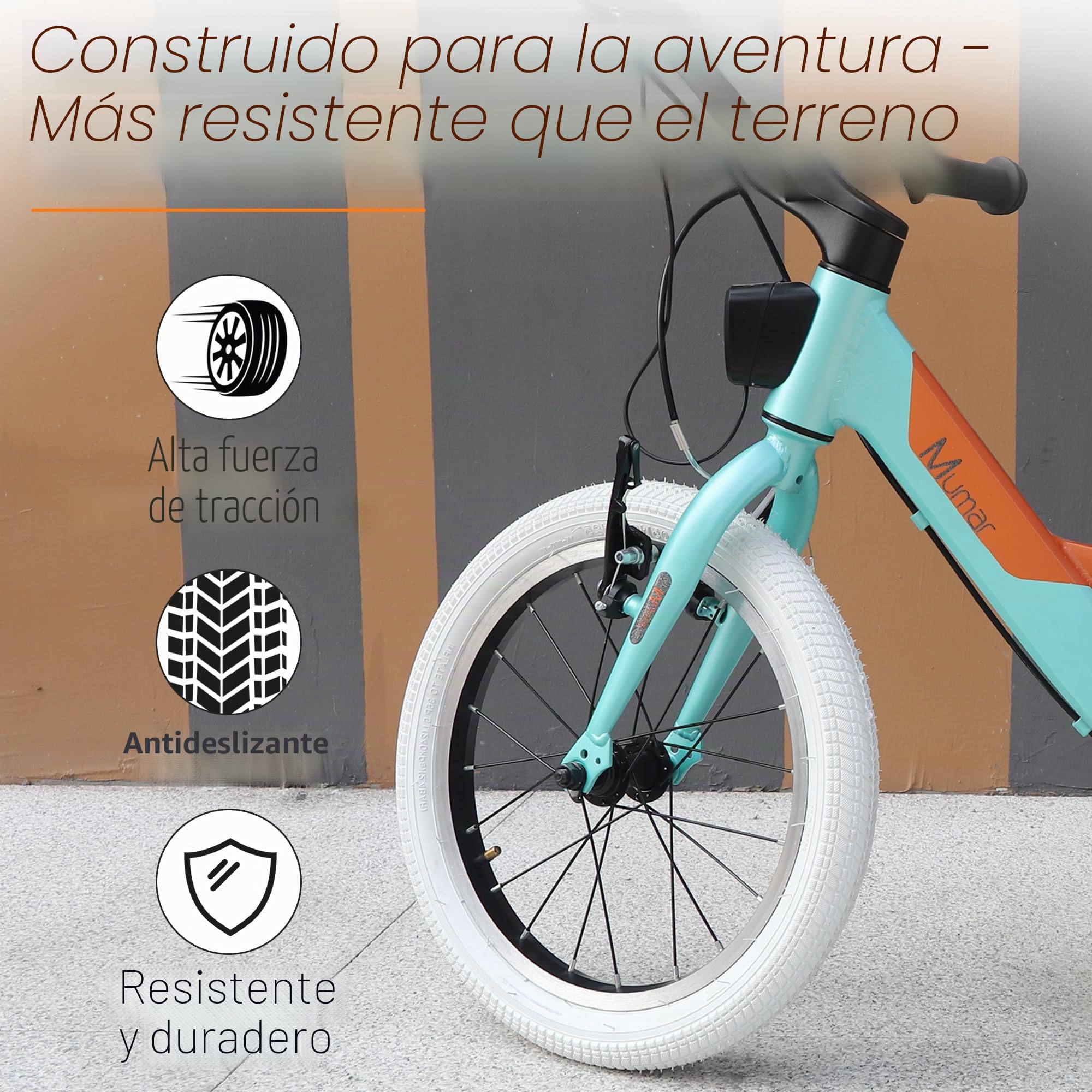Juego de 2 neumáticos para bicicleta infantil de 16 x 2,125 cm, con mangueras, juego de alta calidad para una conducción segura y duradera