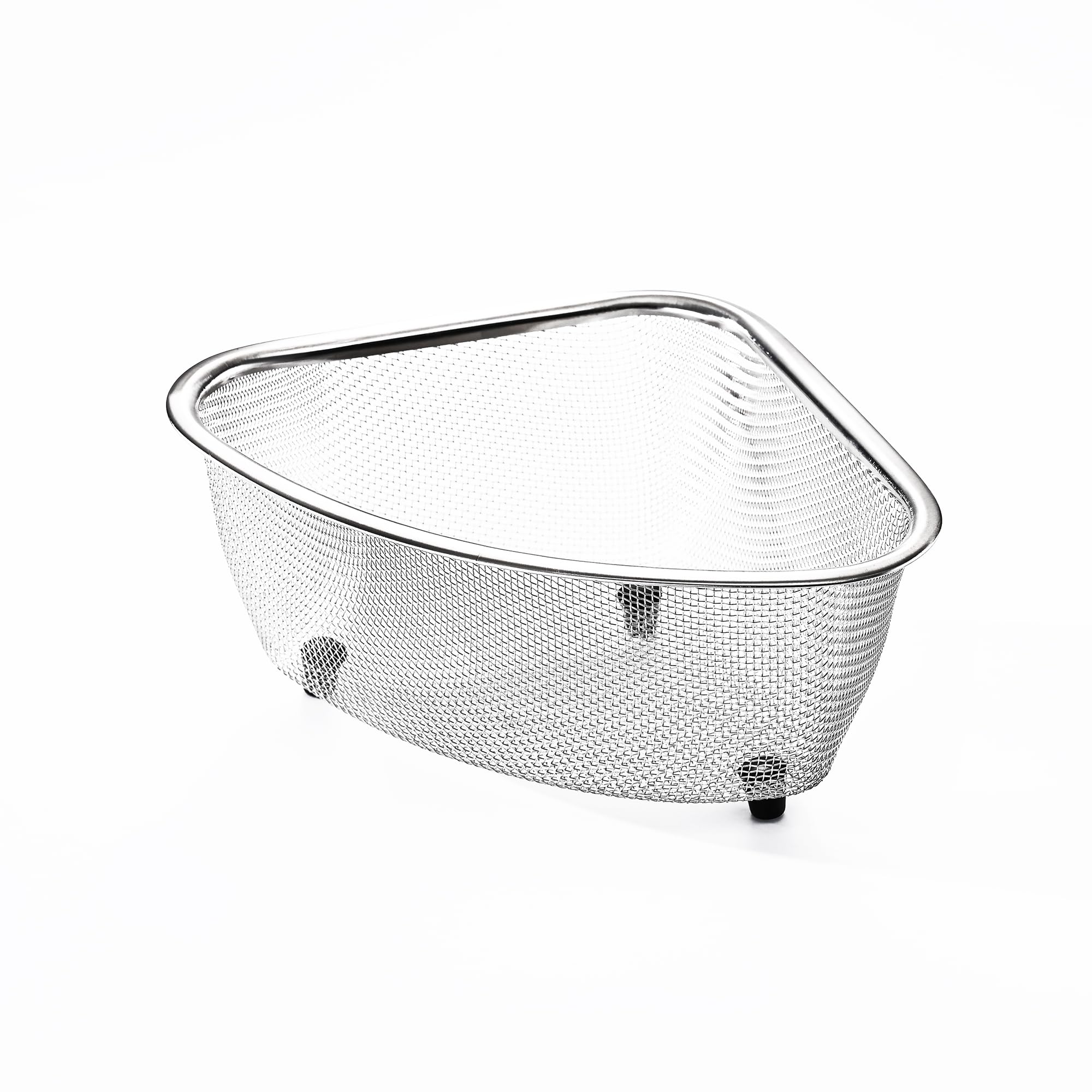 Fox Run Large Stainless Steel Triangular Colander, 3 Quart Pasta Strainer, 7” x 9.25” x 4”