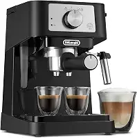 De'Longhi Máquina de café expresso manual Stilosa, cafeteira compacta, bomba de pressão de 15 barras, espumador de leite manual para café expresso único e duplo autêntico, lattes e cappuccinos