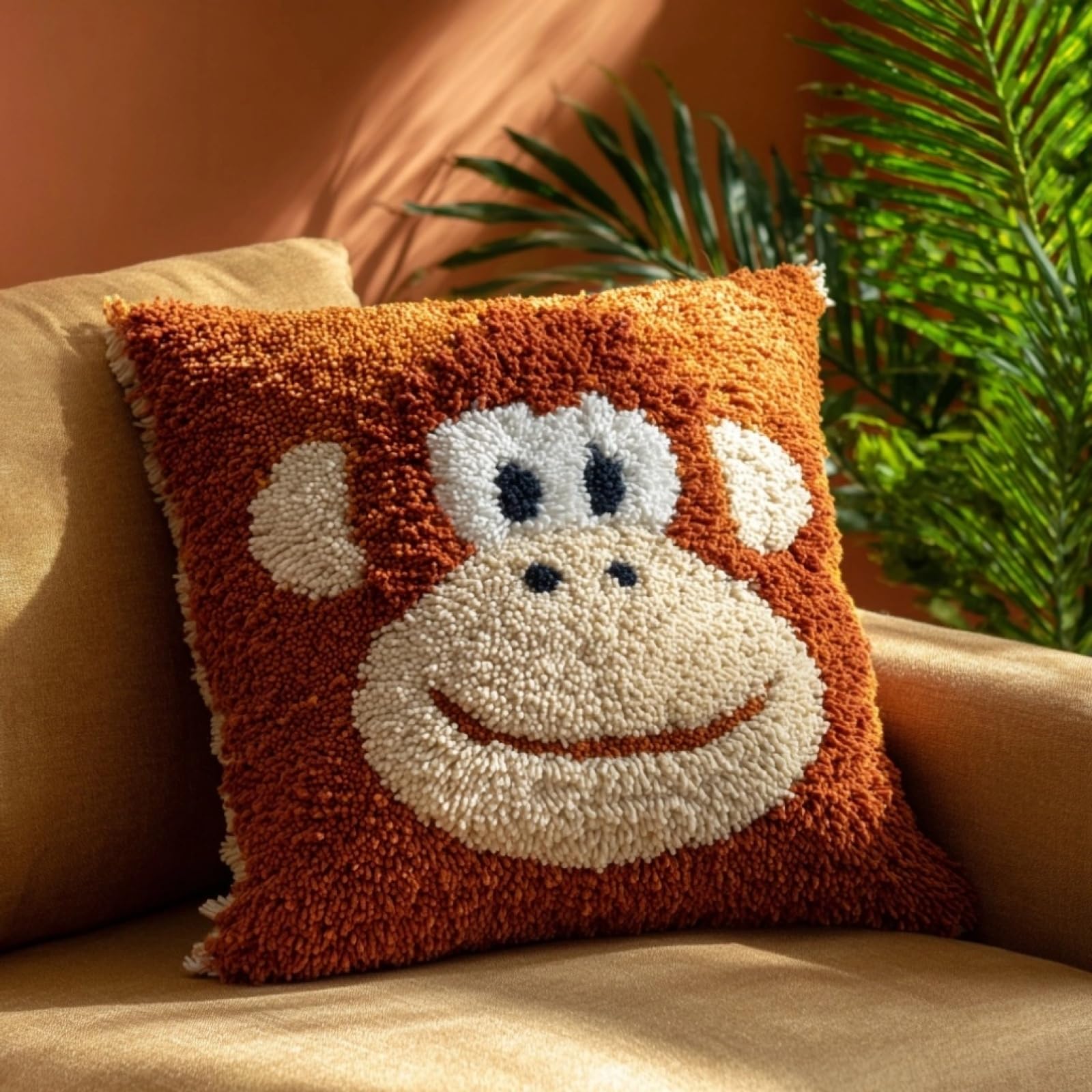AxiangziK Latch Hook Cushion Kits,Chimpanzees