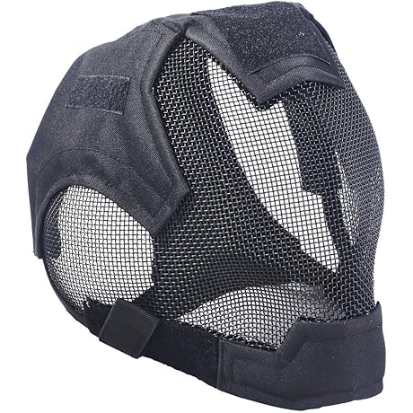 Airsoft Tactical Full Face Mesh Fencing Mask with Enhanced Ear Protection- Trimex