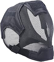 JAGJeans Trimex Airsoft Full Face Ear Protection Mask - Tactical Fencing Mesh Mask for Ultimate Safety