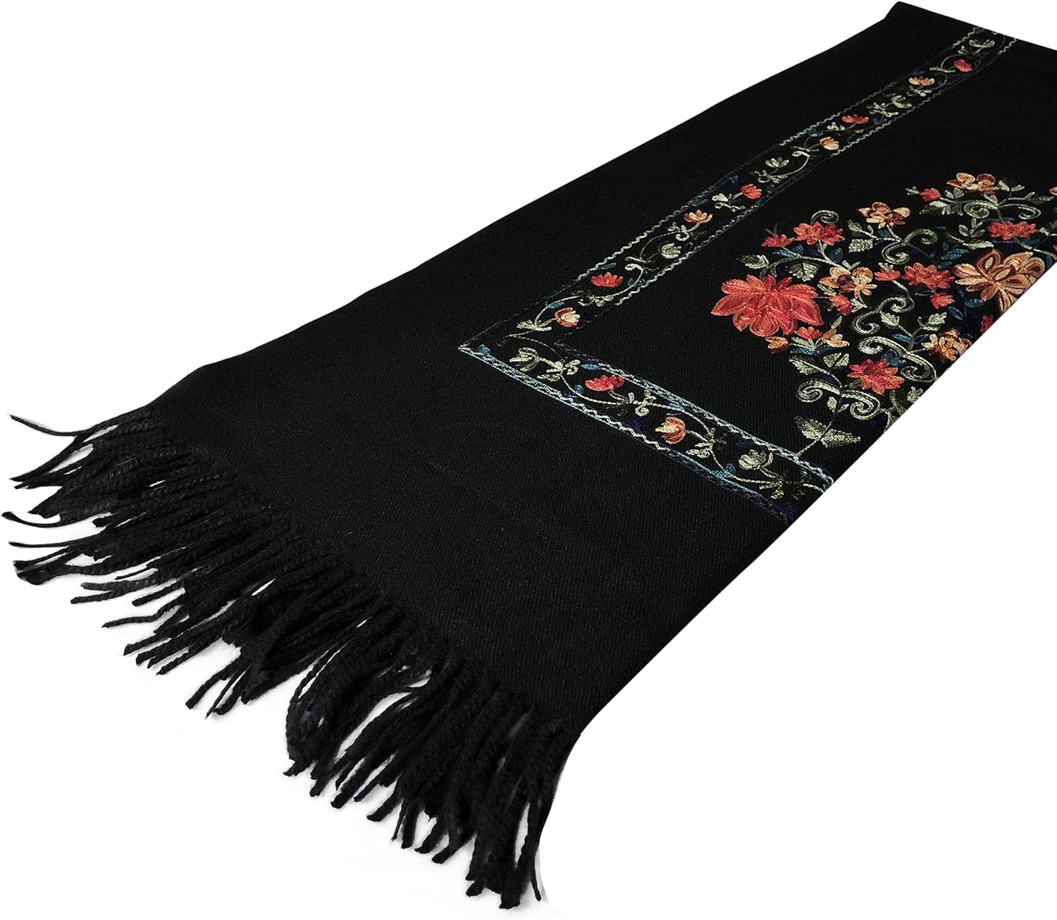 Urban CoCo Women's Embroidered Tassel Long Shawl Oversize Scarf Wraps for Women - Image 4