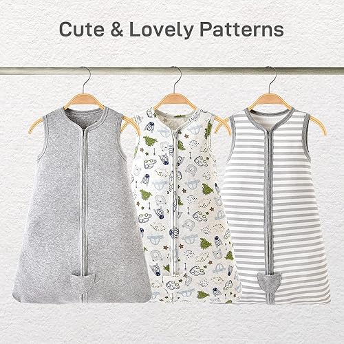 Miniatura 6 de FUNUPUP Saco de dormir para bebé de 0 a 6 meses, manta para bebé de 0 a 6 meses, saco de dormir de algodón suave para niños y niñas (animales)