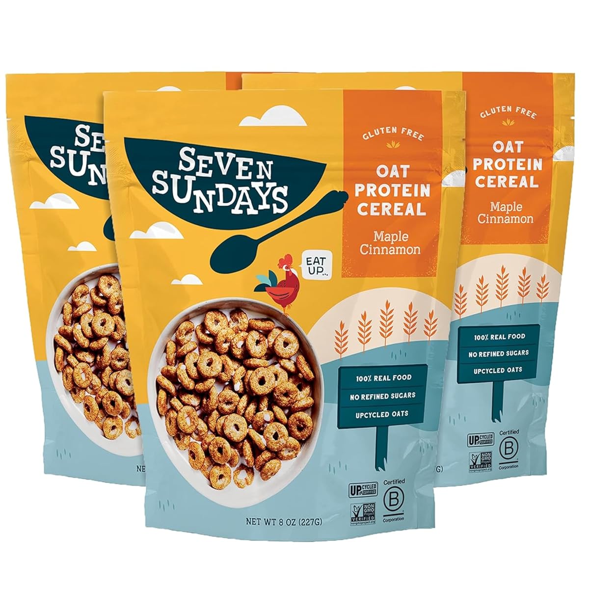 Seven Sundays Oat Protein Cereal, Maple Cinnamon, 8 Oz