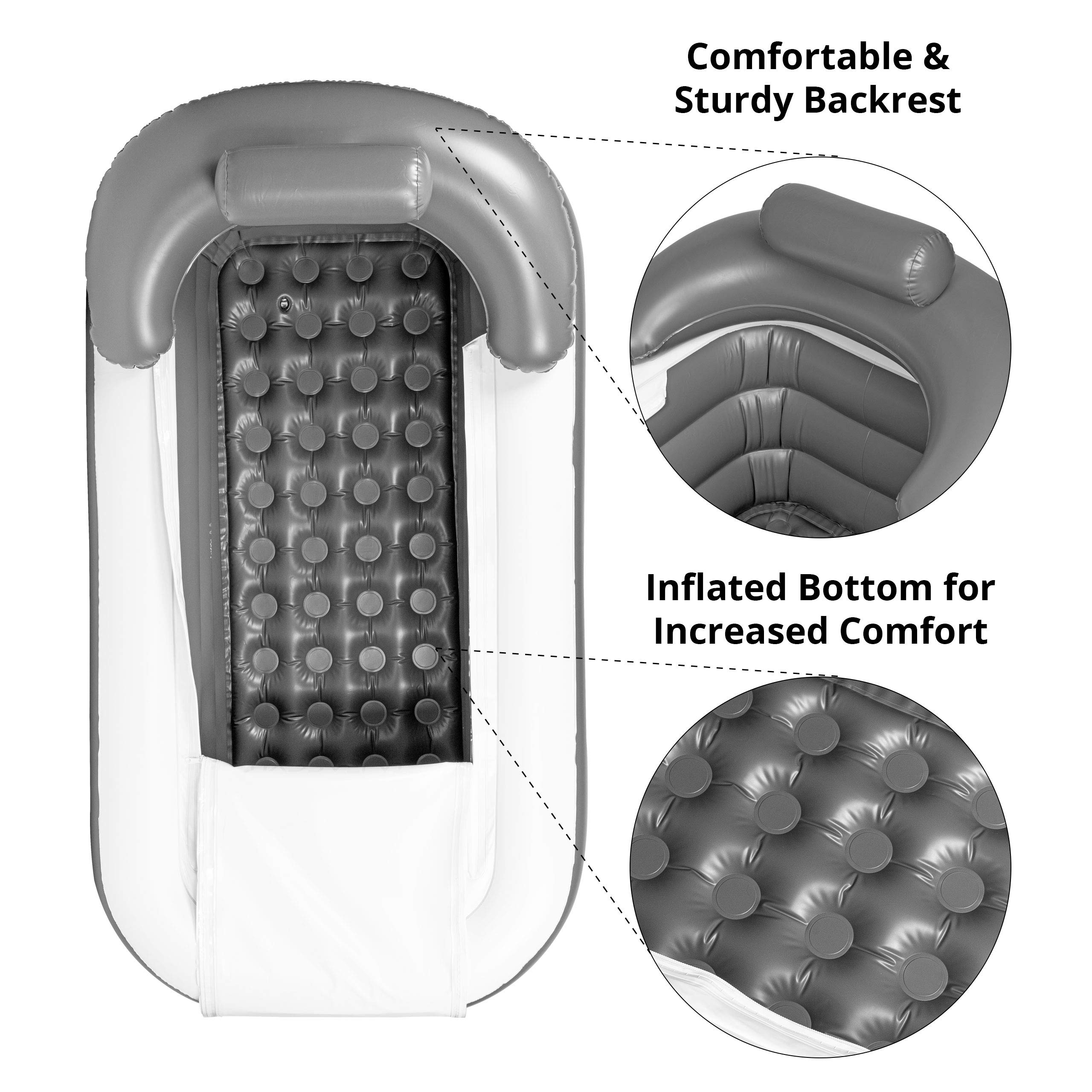 Hydraflate Inflatable Bathtub for Adults & Kids Portable & Foldable