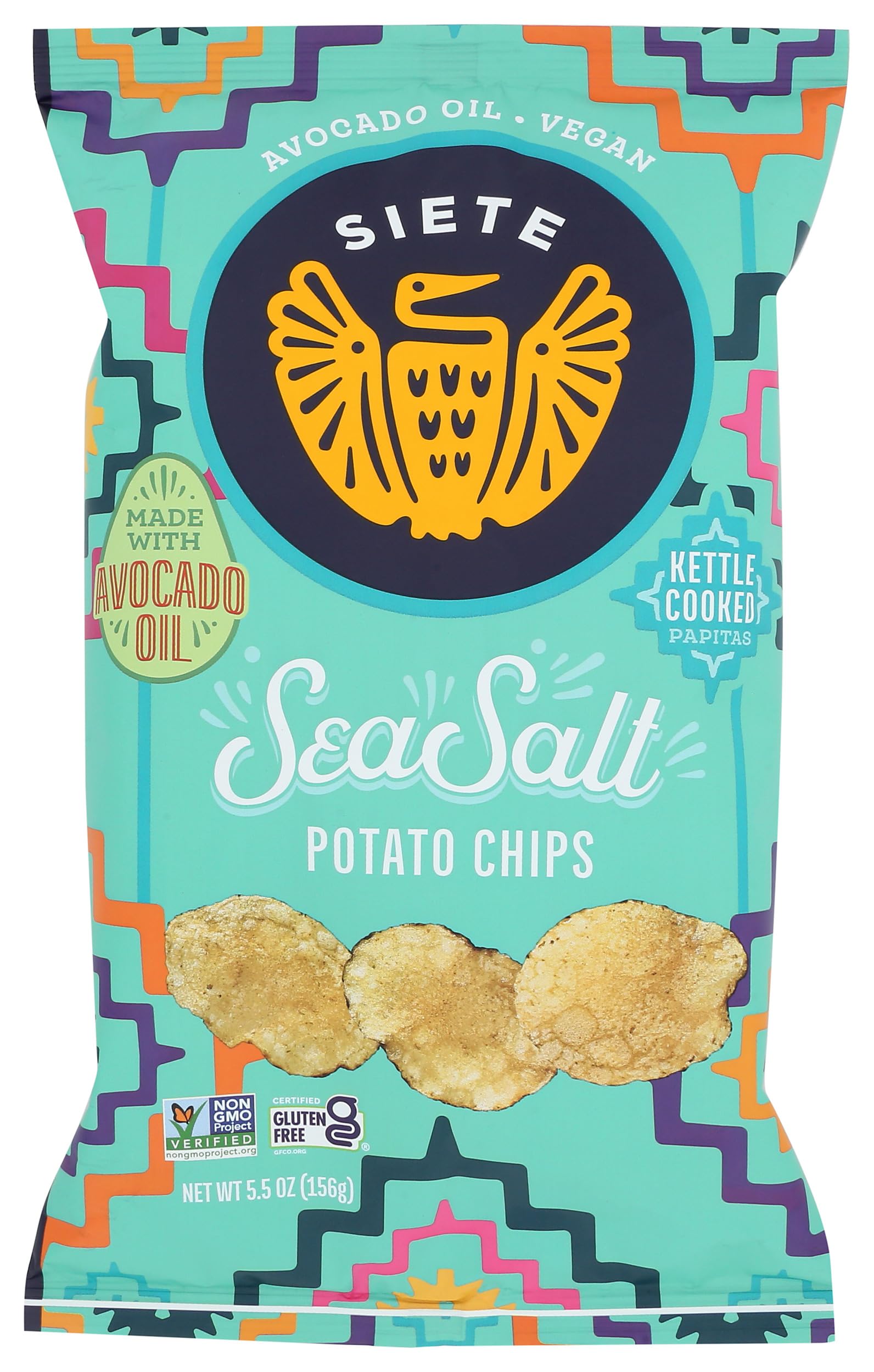 Siete Family Foods Sea Salt Potato Chips, 5.5 oz Bag