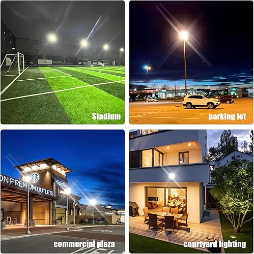 Miniatura 4 de ILLSTAR Luz de inundación LED para exteriores, 200 vatios, temperatura de color ajustable de 3000 K4000 K5000 K, sensor de luz del atardecer al