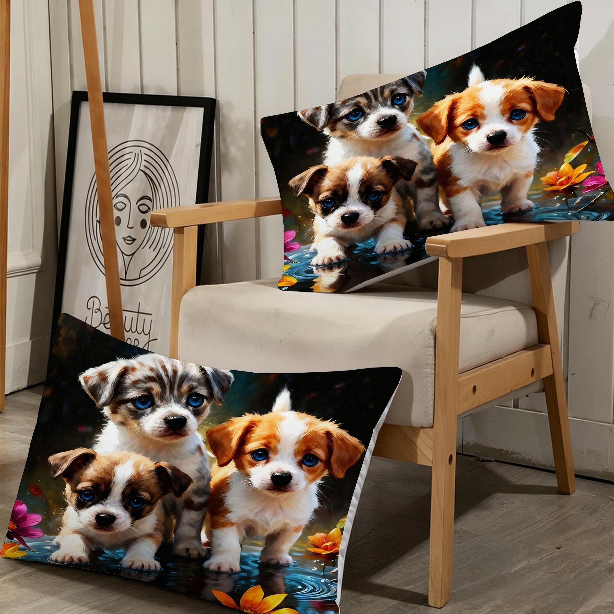 Copripiumino Matrimoniale Cane Bianco 260x240, ZW504 | Traspiranti Durevoli Microfibra, per Tutta la Famiglia, Matrimoniale, per Tutte le Stagioni, con 2 Federe 50x80 cm