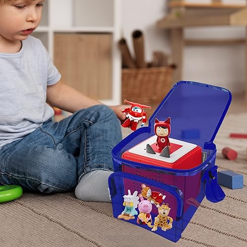 Miniatura 3 de Annmore Funda de transporte para figuras de Toniebox y Tonie, bolsa transparente compatible con Yoto Player y tarjetas, bolsa de almacenamiento de