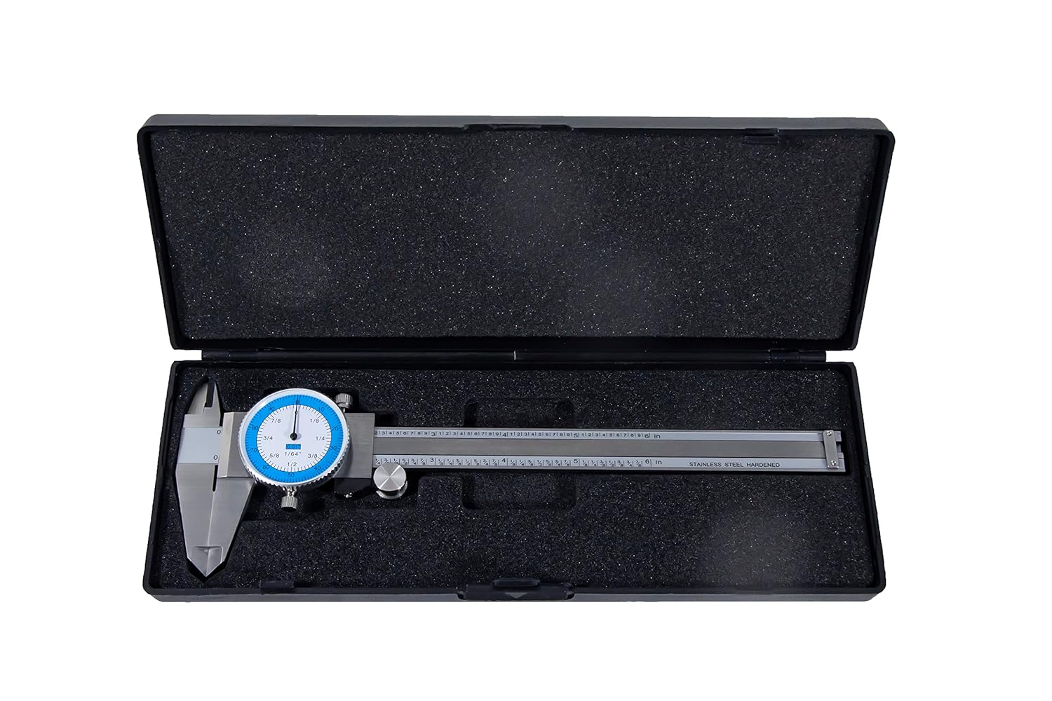 6"Dial Caliper Decimal & Fractional Dual Reading Range 6" Resolution