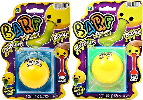 Miniatura 10 de JA-RU Barf Slime Toy Squishy Stress Balls para niños (6 bolas antiestrés surtidas) lanzar bolas de limo vómito. Juguete antiestrés. Bromas
