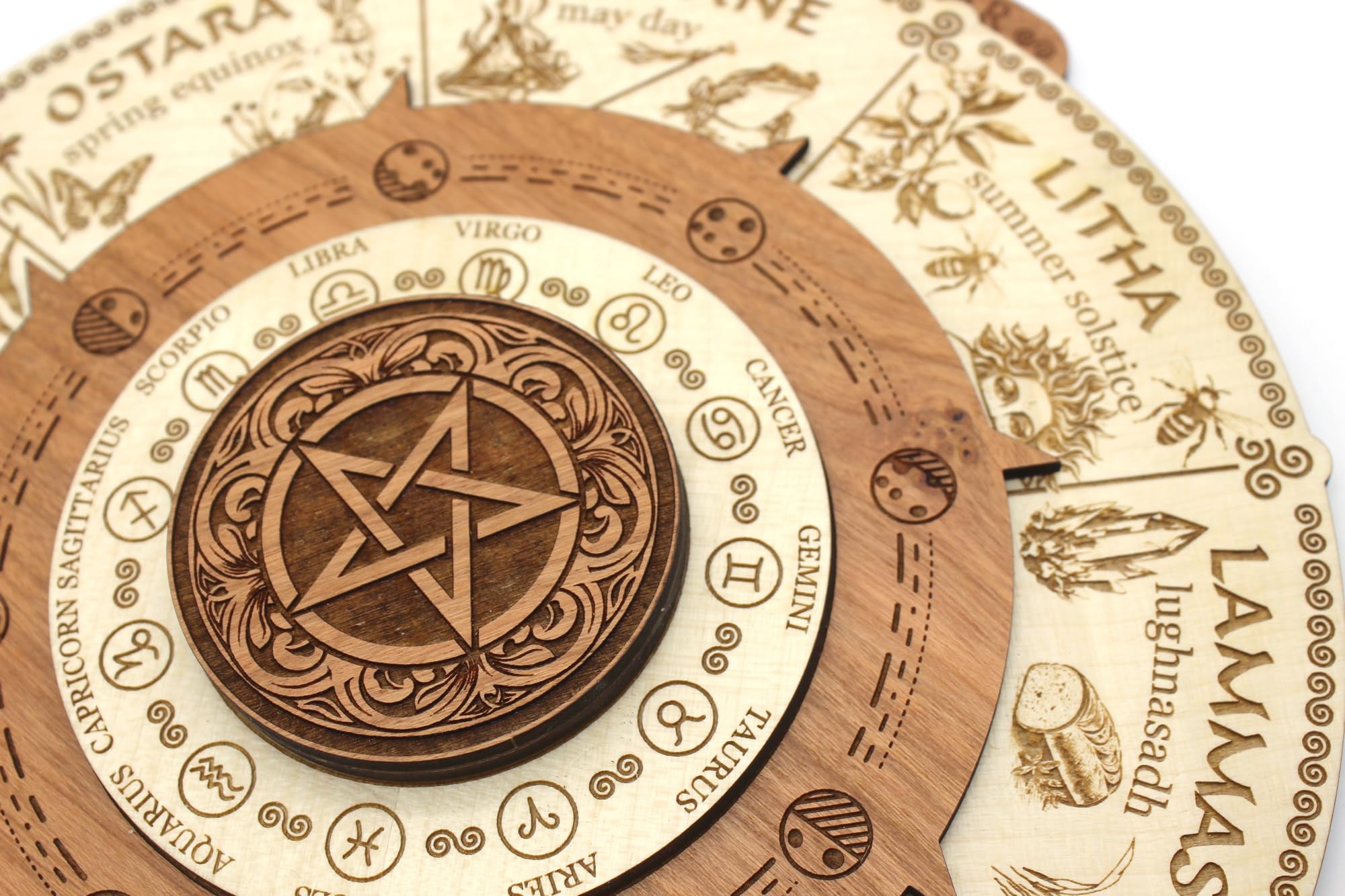 Bausatz Jahresrad / Heidnischer Jahreskreis: Wicca-Jahreskreis mit Ständer