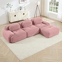 Vista 114 de Sofás modernos sin hueso de 152 pulgadas para sala de estar, sofá modular de pana, sofá modular camel, sofás de 4 plazas para sala de estar, sofás