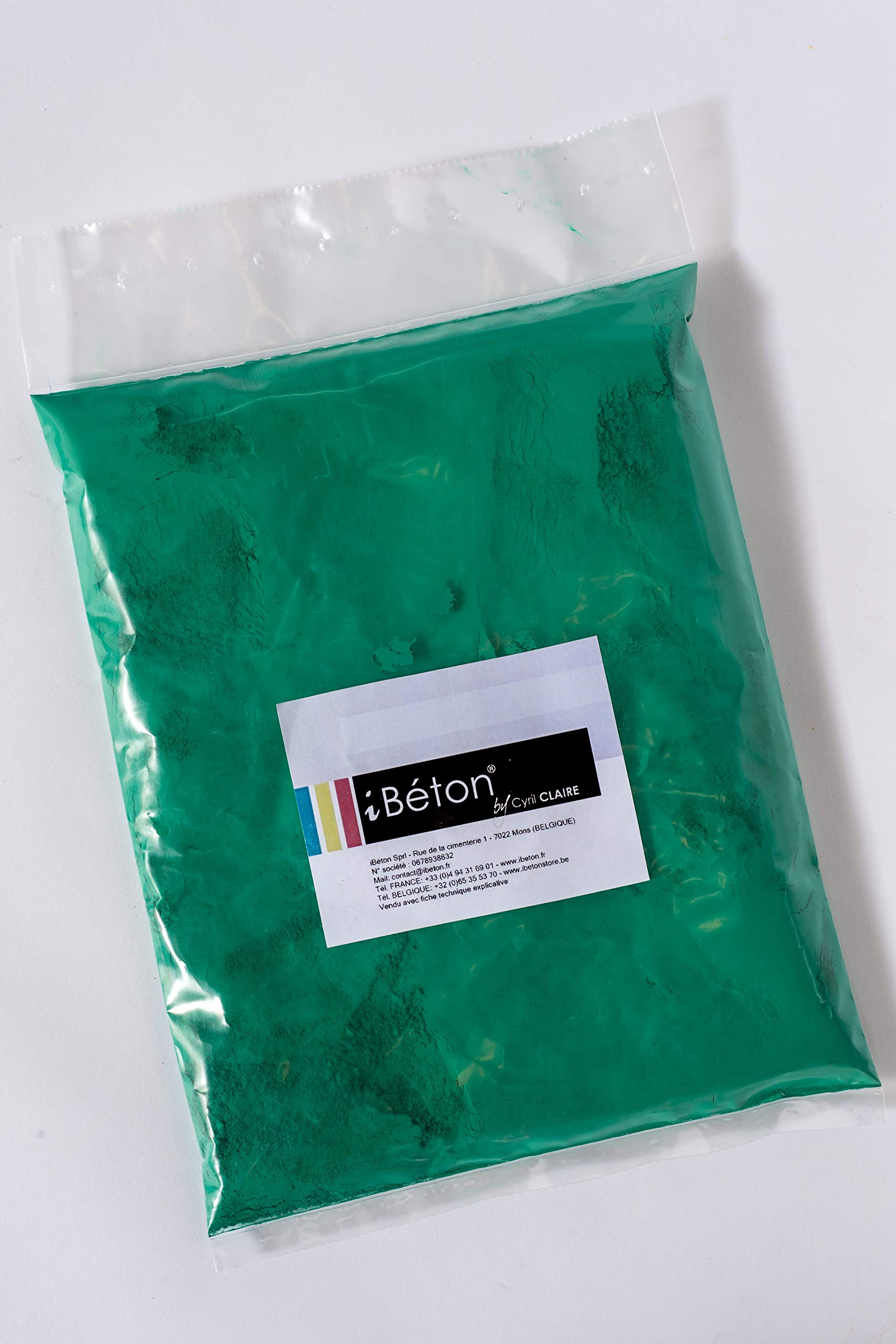 Vert Turquoise - Pigment exclusif pour béton & chaux - 500g - Poudre Colorante - Origine Europe