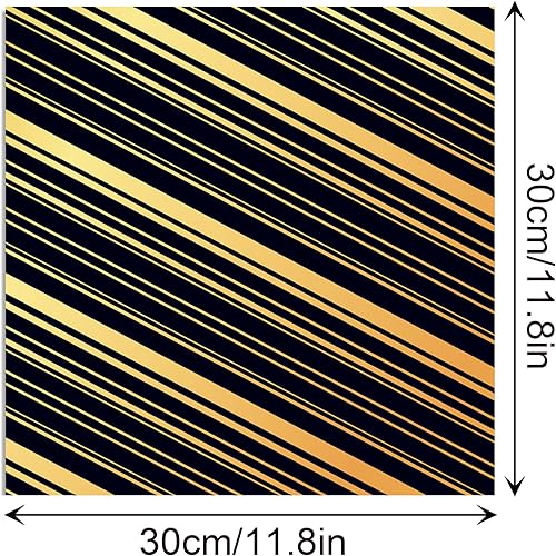 Miniatura 5 de Paquete de 24 piezas de papel de Navidad con patrón de Navidad de 12 x 12 pulgadas, diseño de puntos de Navidad negros y dorados, papel especial