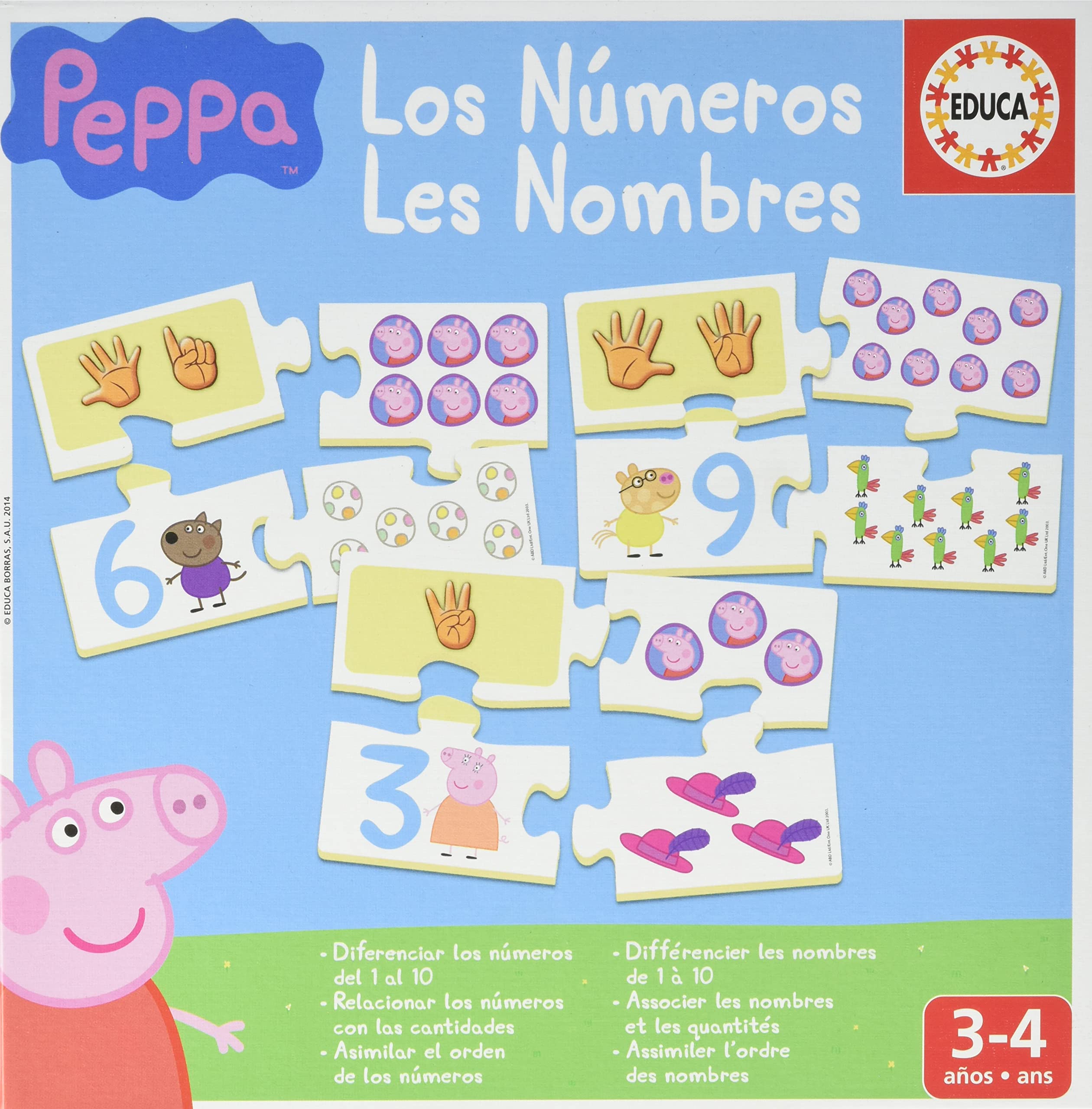 Educa Peppa Pig, Educational Game for Children, Ages 3 and Up, Multicoloured, Unique The Forest Stewardship Council