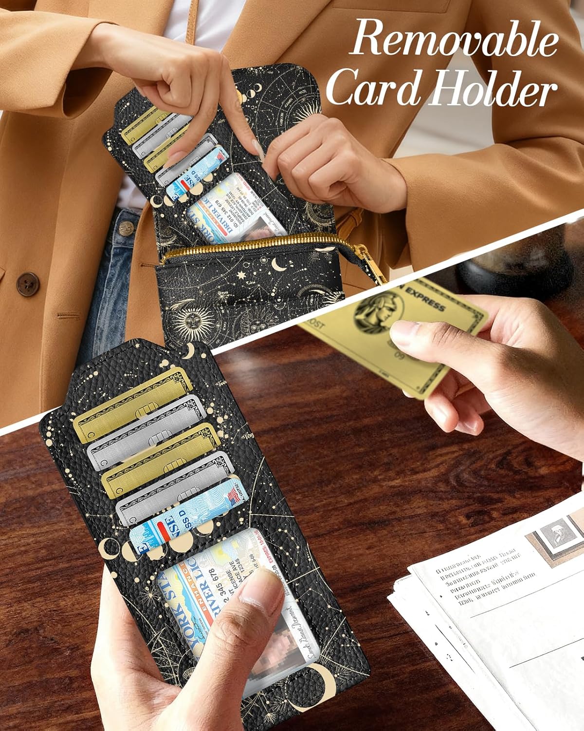 Small Crossbody Phone Purse for Women - Cute Cell Phone Wallet Leather Cross Body Bags with Card Holder Slot - Image 2