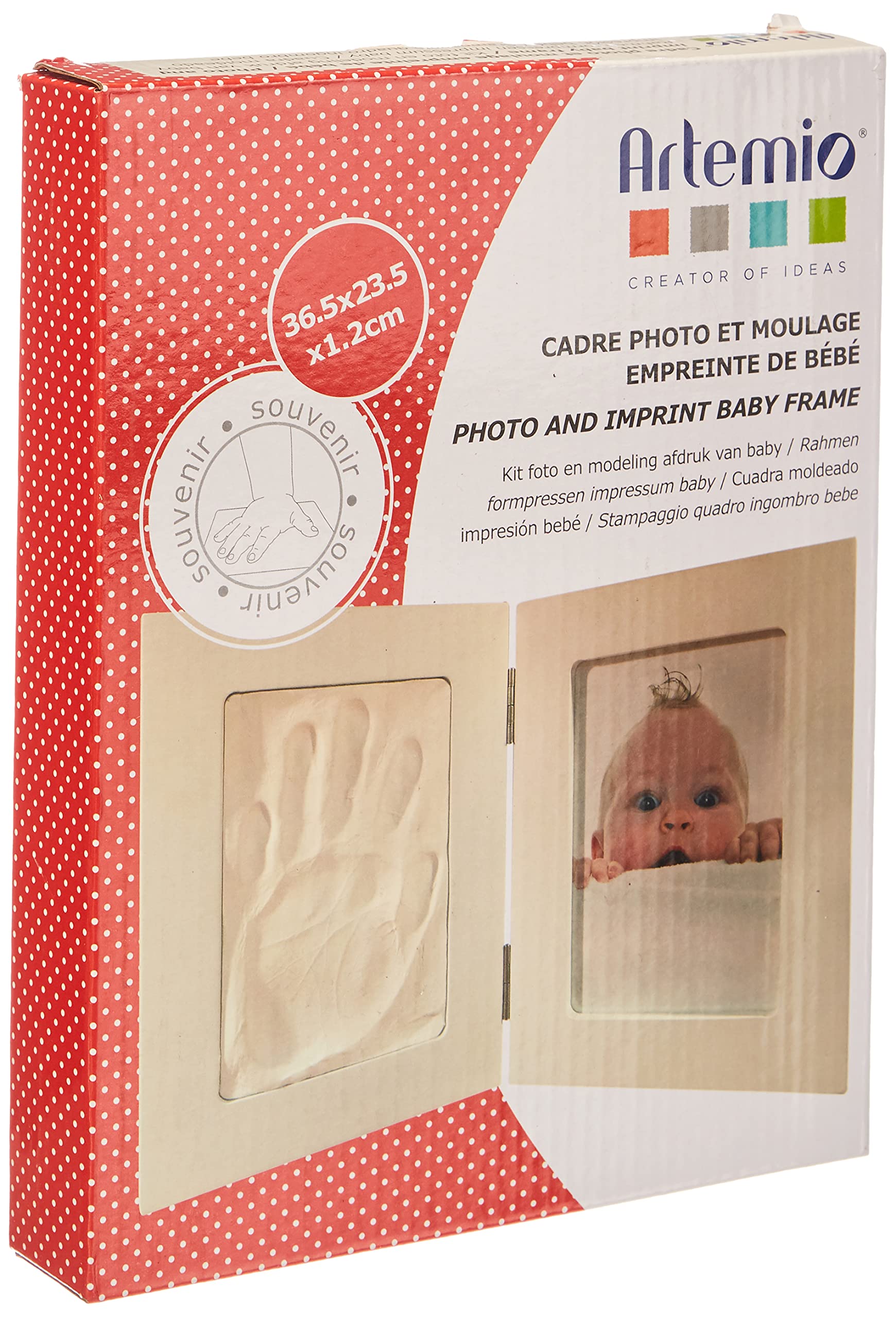 Cadre Kit 4 Empreintes Bébé XLKJ - Encre Safe, Souvenir Mignon Pour Mains Et Pieds De Bébé Empreinte Bébé