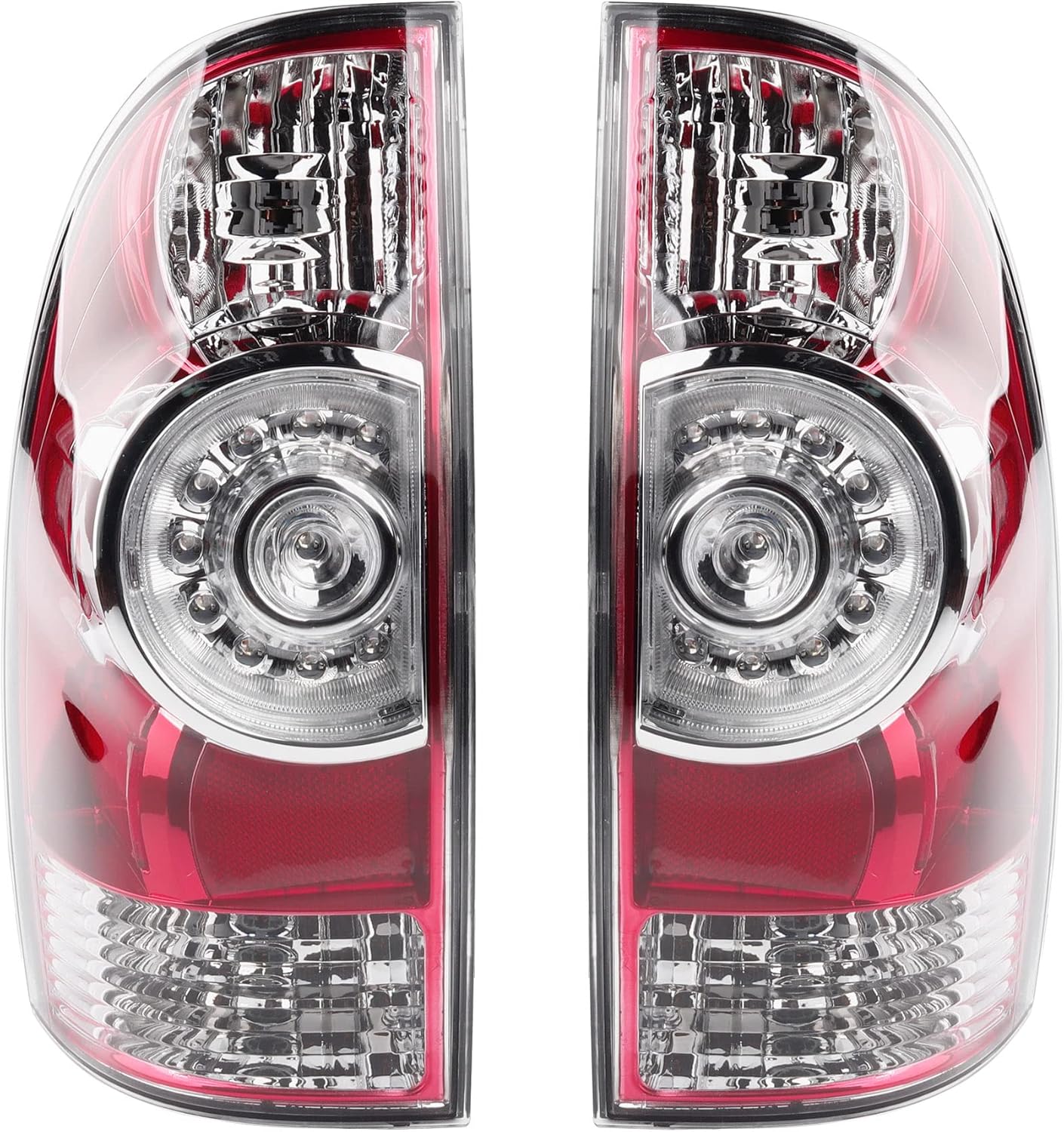 Dasbecan One Pair Left & Right side Tail Light Assembly LED Type Compatible with Second