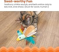 Vista 2 de Catstages Flapperz Duck Plush Interactive Catnip Cat Toy
