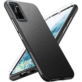 Vaki Mobile Phone Case for Samsung Galaxy S20 Plus Case with Screen Protector, Shockproof Bumper Scratch Resistance Non-Slip 