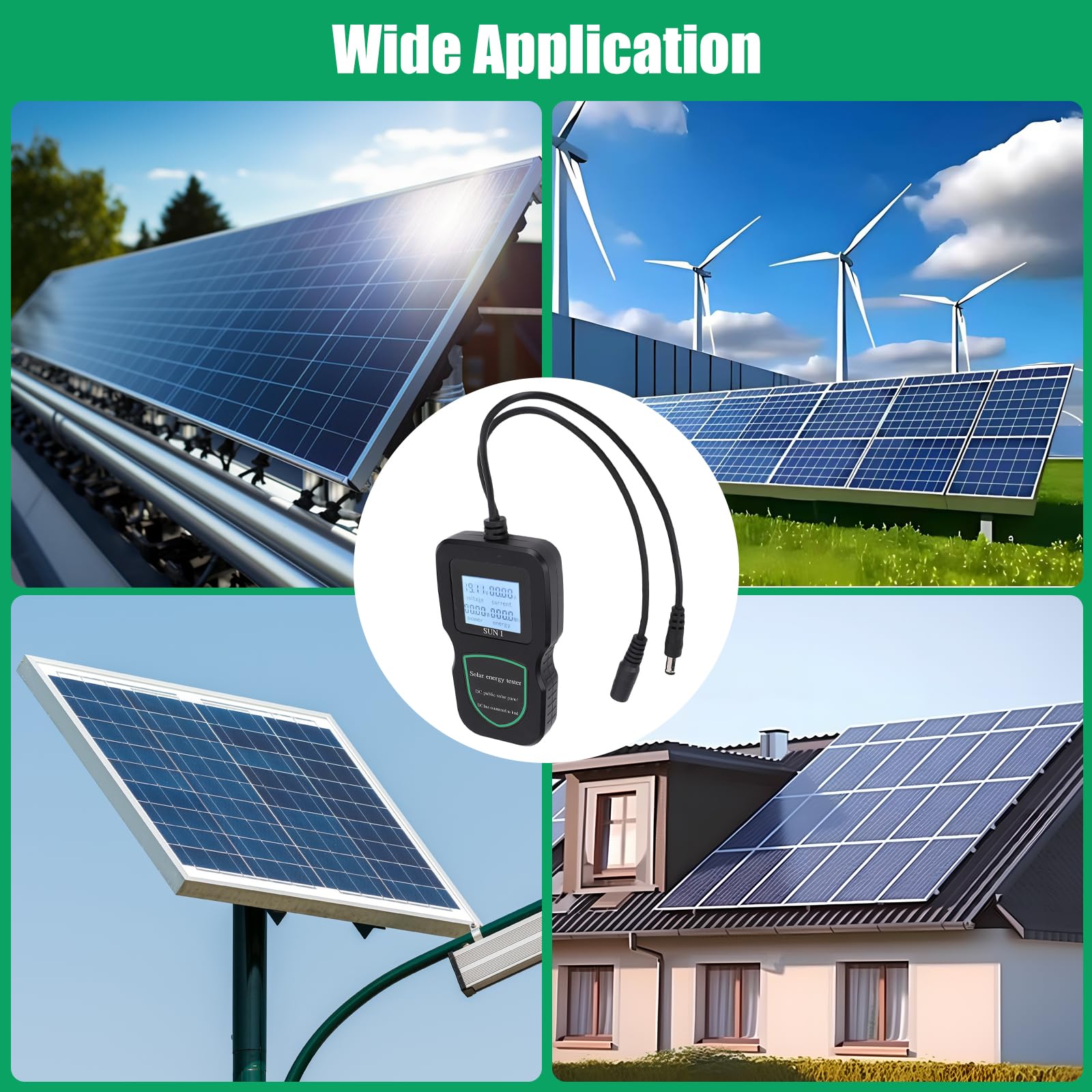 Tester per pannello solare fotovoltaico, multimetro per pannello solare, IP67 impermeabile, 500w, display LCD, dati in tempo reale, aggiornamento Mppt, tester per l'installazione e la manutenzione di