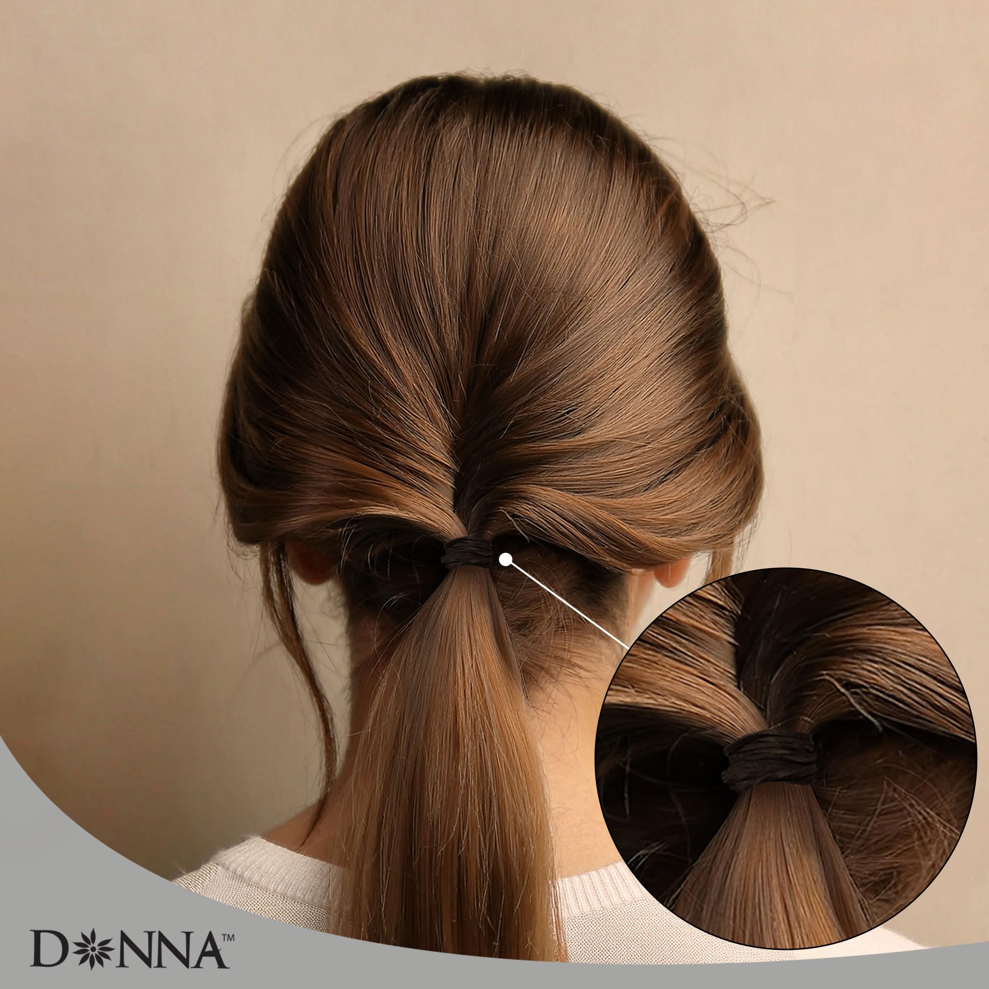 DONNA 500 bandas elásticas para mujer, bandas de goma para el cabello de niños, lazos para el cabello para mujeres, color negro