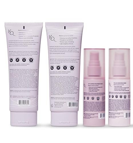 Miniatura 8 de Keranique Set de productos voluminizadores para el cabello adelgazante, champú y acondicionador espesante, suero para el cabello potenciador de