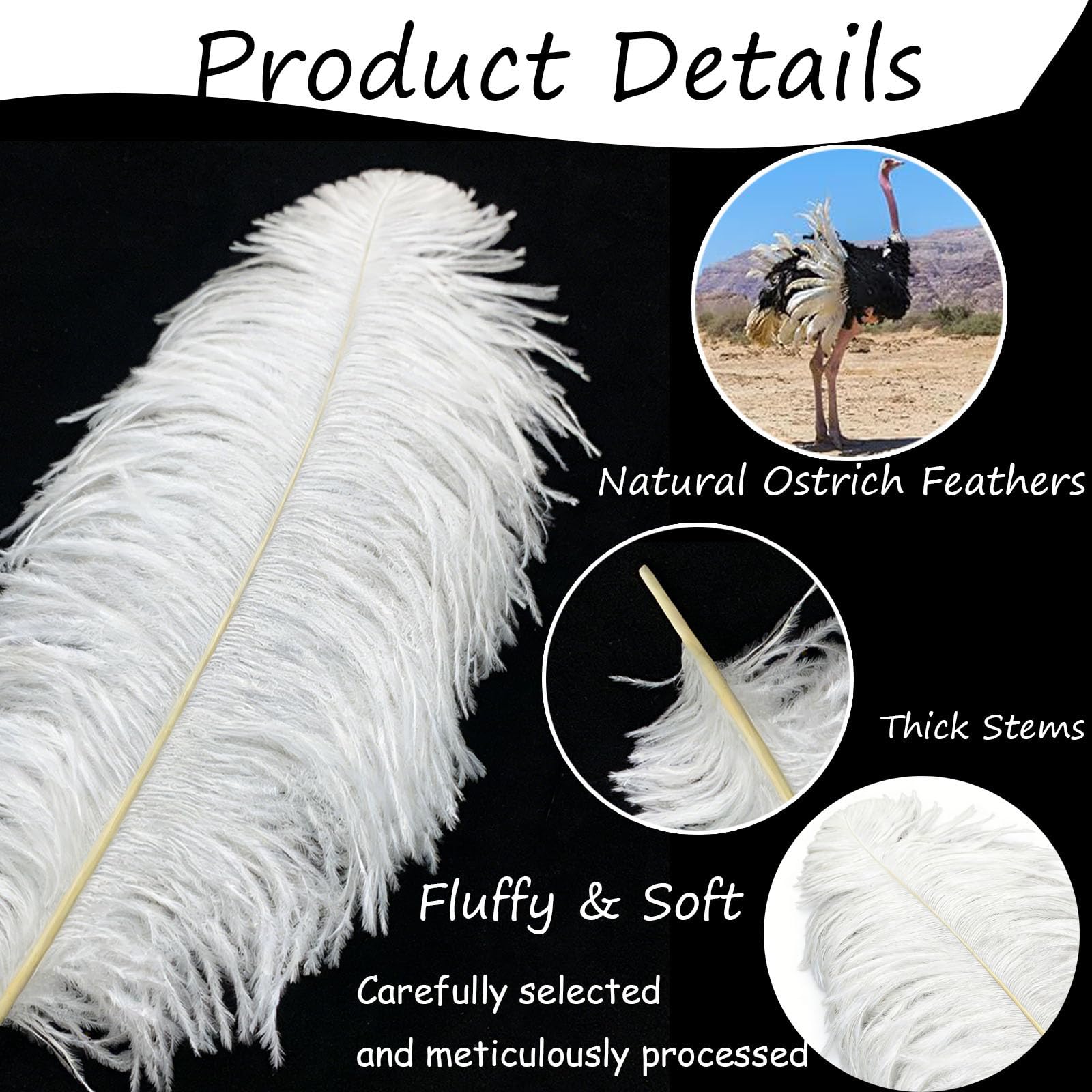 5 plumas de avestruz rojas, plumas decorativas para manualidades, plumas naturales, grandes, para Navidad, bodas, fiestas, fiestas, carnaval, casa, decoración de mesa, bricolaje (30-35 cm)