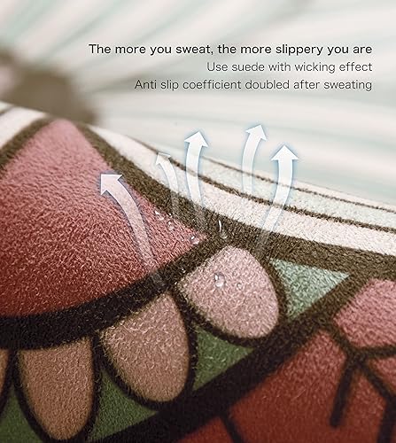 Miniatura 5 de Knsbk - Esterilla de yoga redonda grande de 0.181 x 0.138 in para ejercicio, extra gruesa, ultra cómoda, antideslizante, alfombrilla de meditación