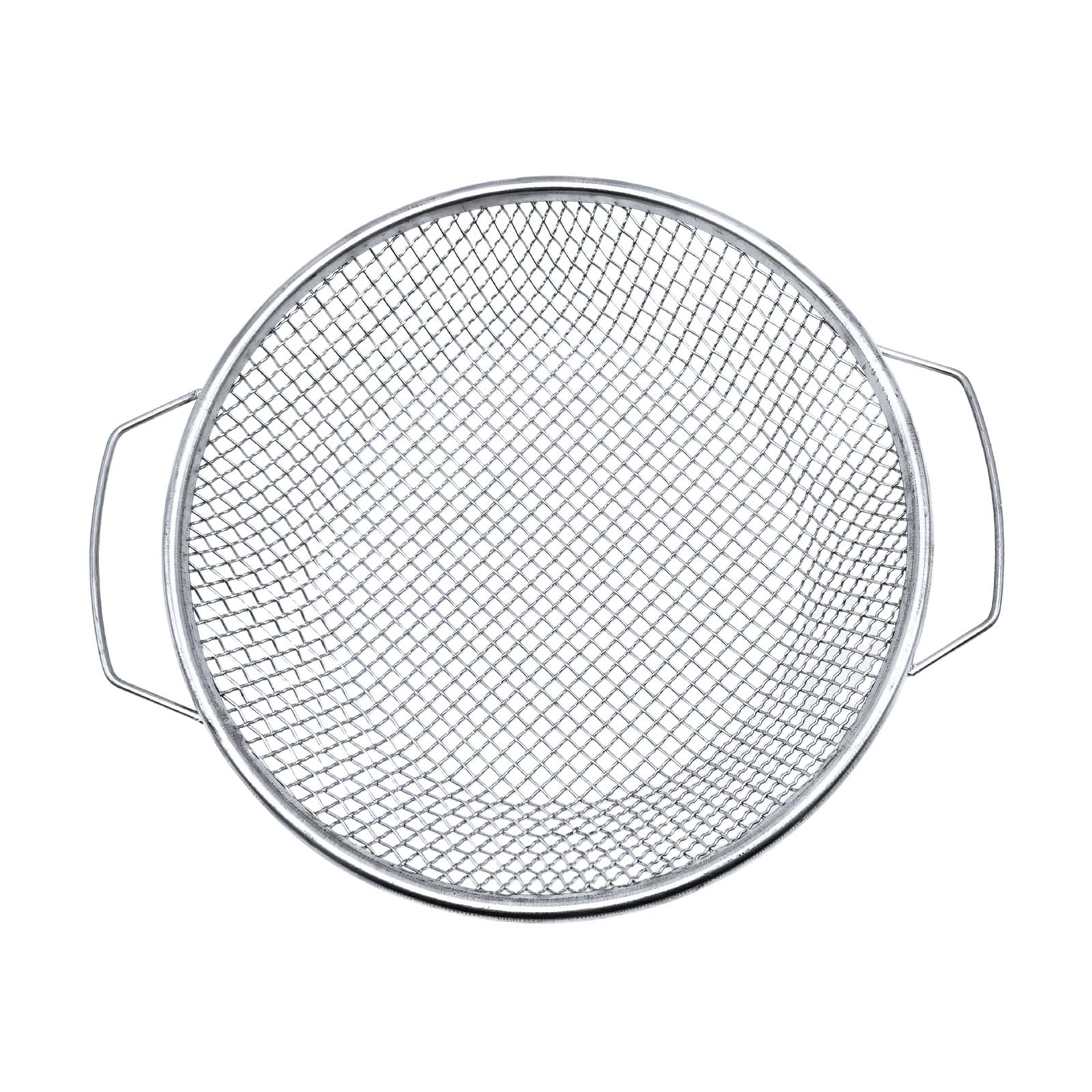 Aqvjd 8Mm Metal Garden Soil Sifter Metal Construction And Fine Screen Soil Compost Sifter For Efficient Particle Separation Compost