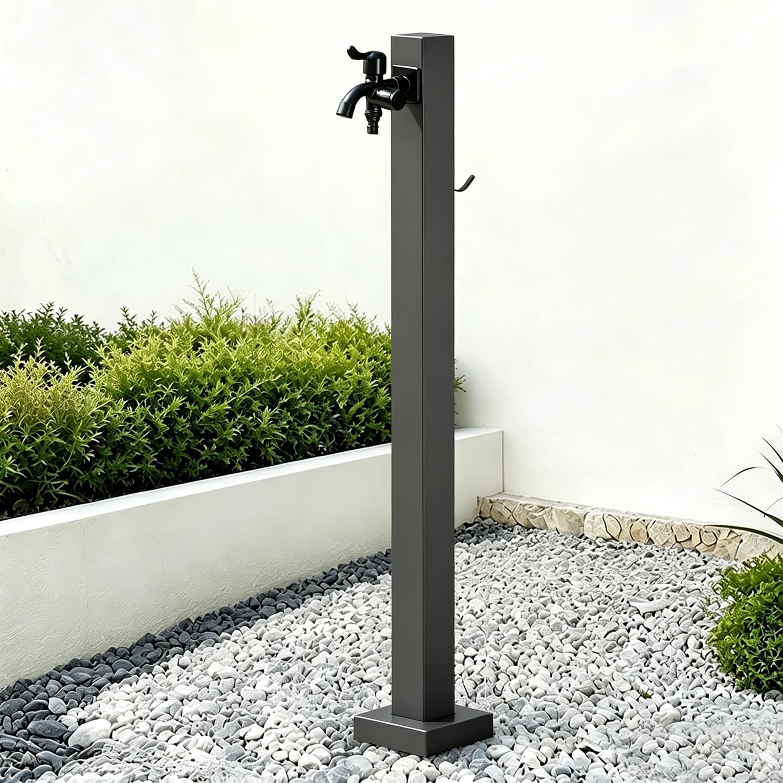 Vertical Garden Water Column Hose Stand with Faucet, Outdoor Water Spigot Freeze Proof Hydrant for Yard/Irrigation/Car Wash, Freestanding Garden Tap(B,Height: 95cm/37.4in)