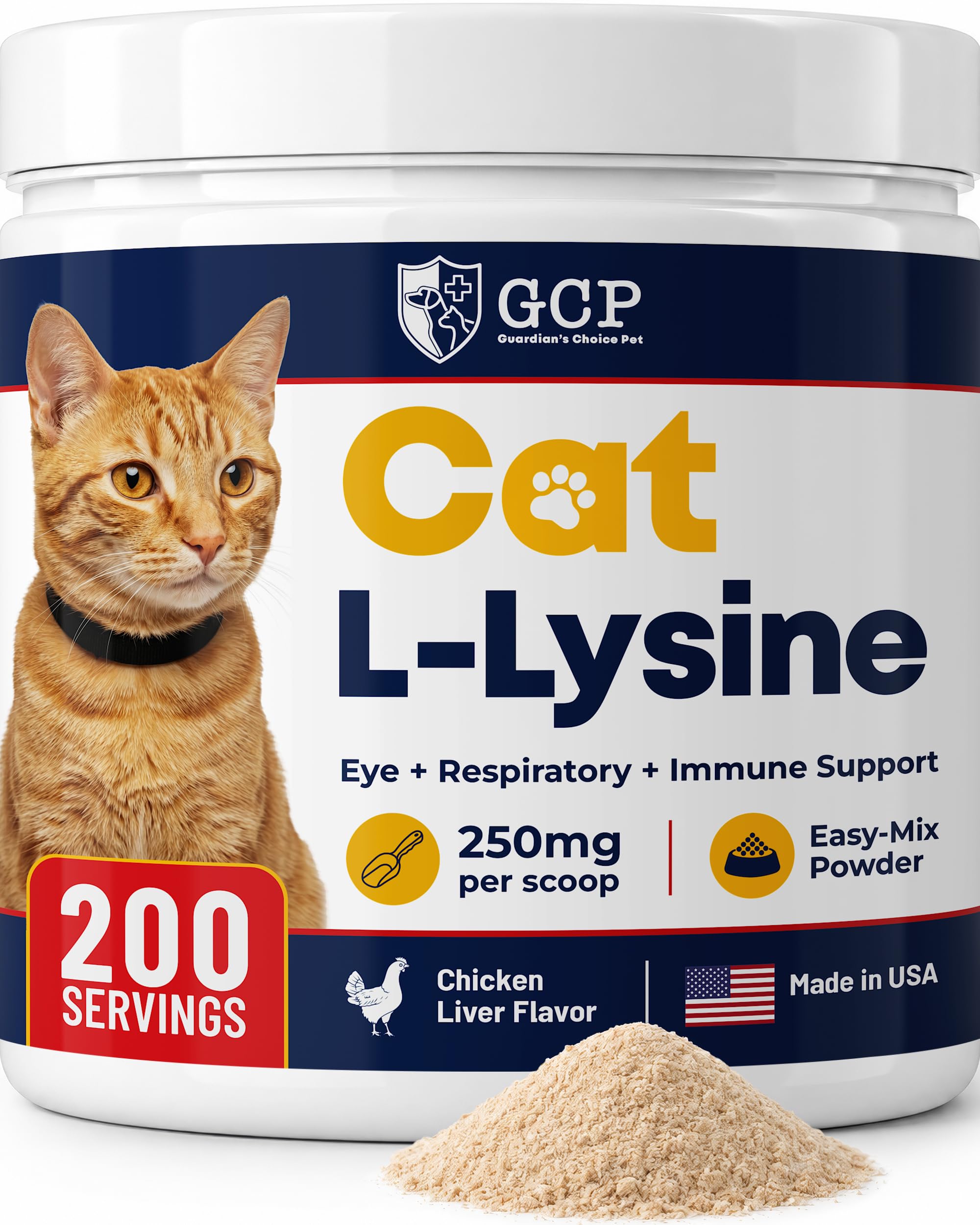 Guardian's Choice L-Lysine for Cats, Cat Lysine Powder, 200 Servings