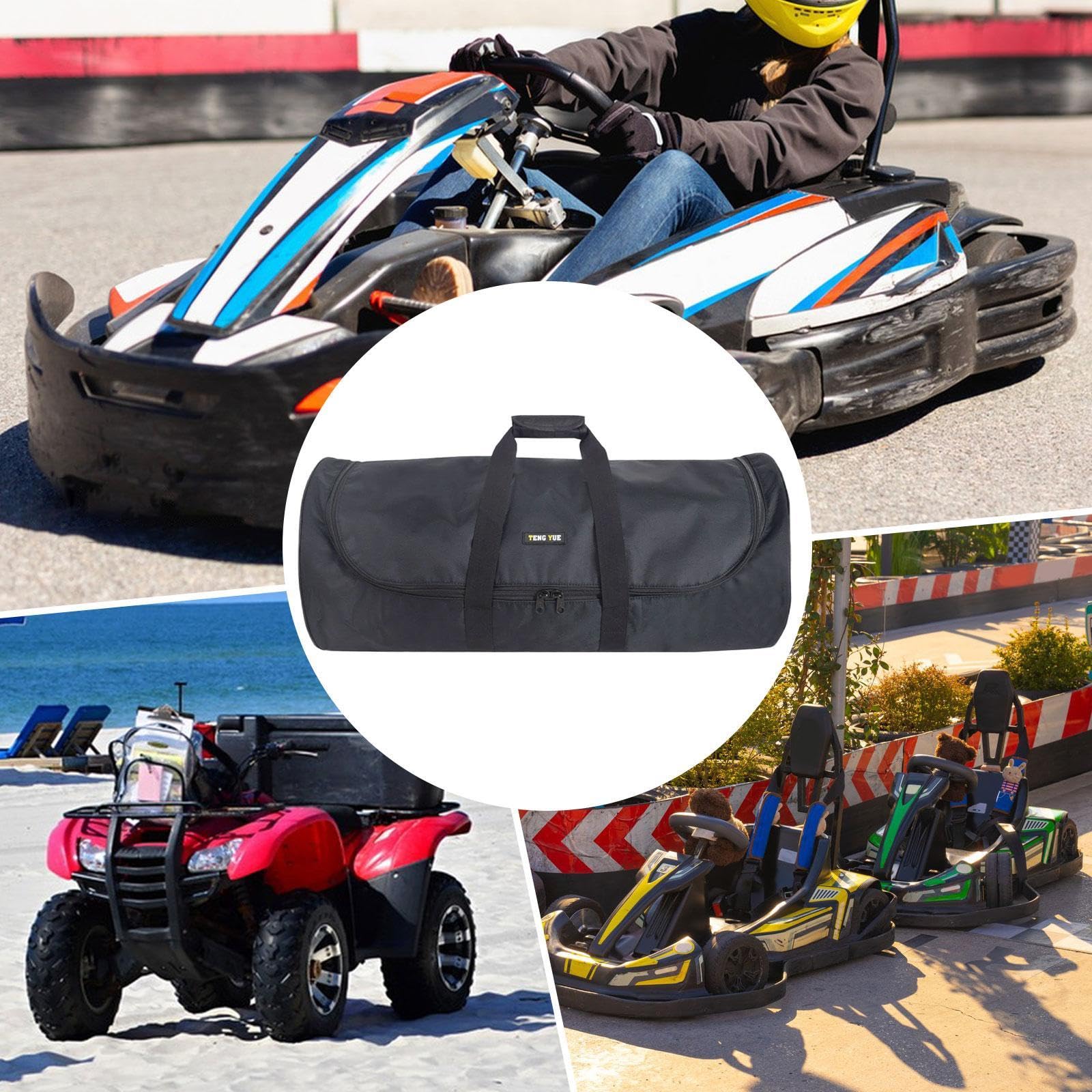 Milageto Bolsa de almacenamiento de neumáticos de kart con cremallera, protección para ruedas, resistente al agua, antiarañazos, para viajes y deportes