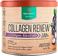 Nutrify Collagen Renew - Colágeno Hidrolisado em Pó - Sabor Jabuticaba - 300g - Sem Glúten, Sem Açúcar e Sem Lactose