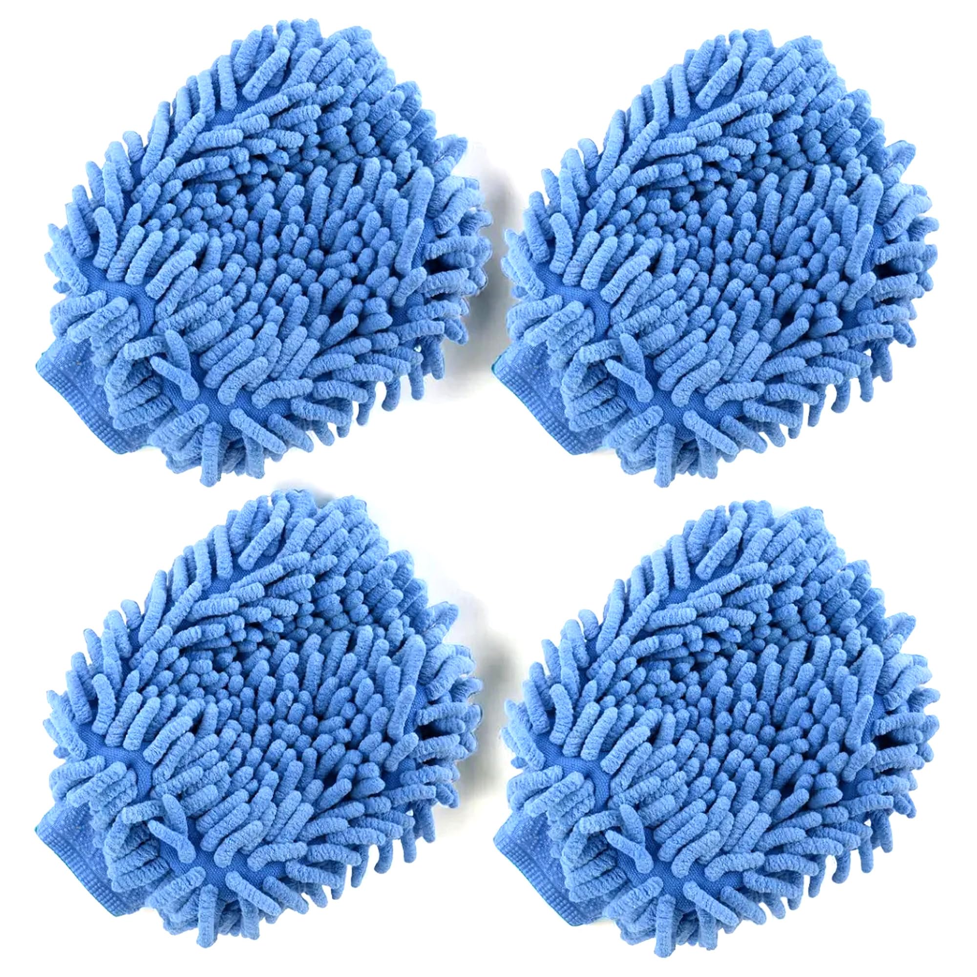 Kuber Industries Pack of 4 Double-Sided 100GSM Microfiber Gloves for Cleaning | Kitchen & Home Dusting Mitt | Chenille Car Wash Hand Gloves - Blue (B0DB85X5Y1) Amazon Price History, Amazon Price Tracker
