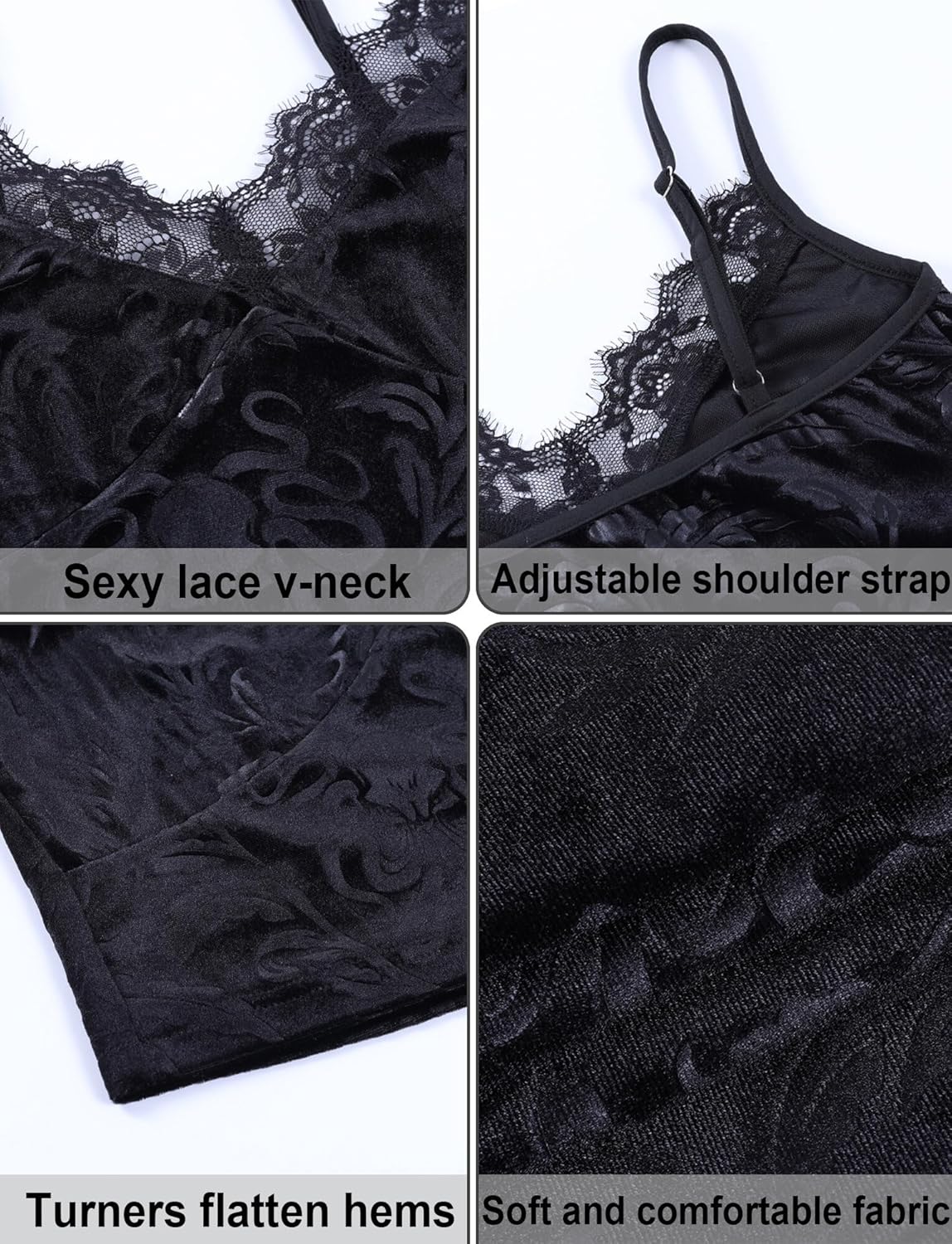 FEOYA Women Gothic Crop Tank Top Mesh Lace Trim Fitted Camisole Top Sleeveless Y2k Club Punk Rock Sexy Outfits - Image 4