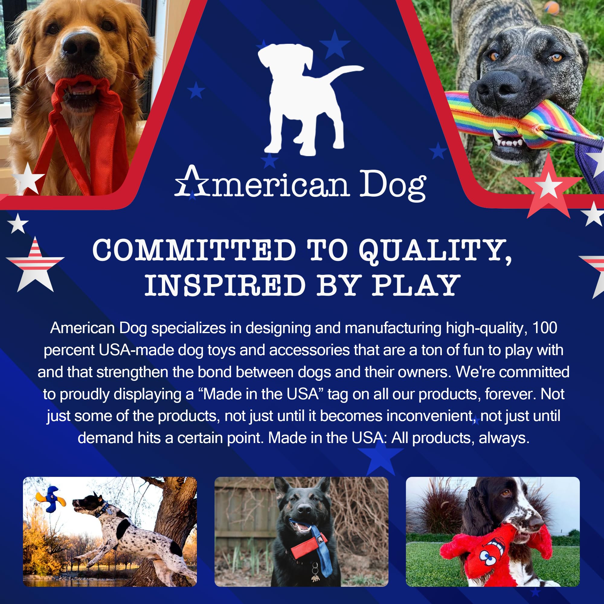 【J33850】hound dog / Lucky Star American Dog Lucky Dog Star – Durable Fetch Dog Toy Made in USA