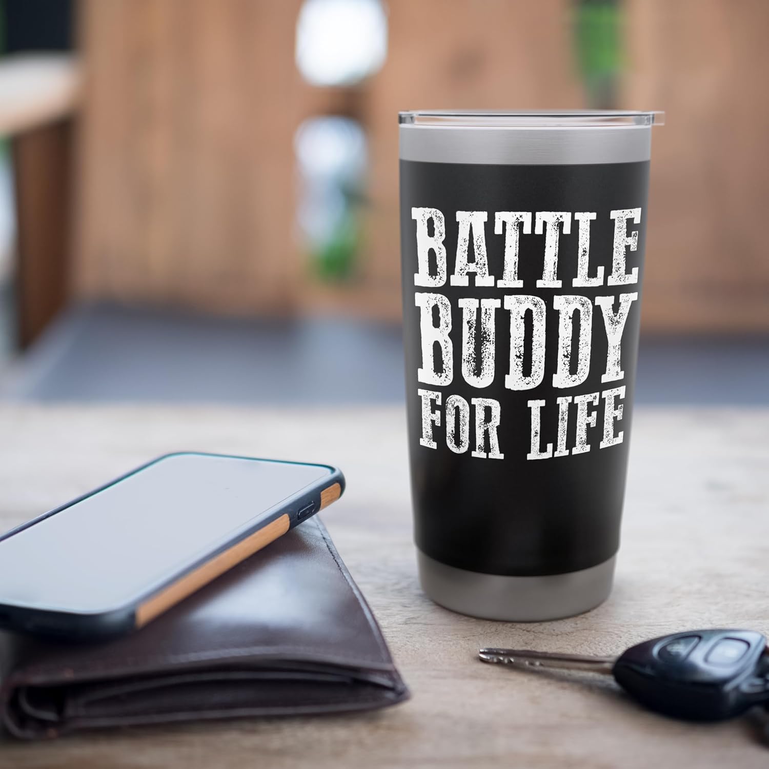 BATTLE BUDDIES FOR LIFE Proud Loyal Veteran Committed Stainless Steel Insulated Tumbler - Image 7