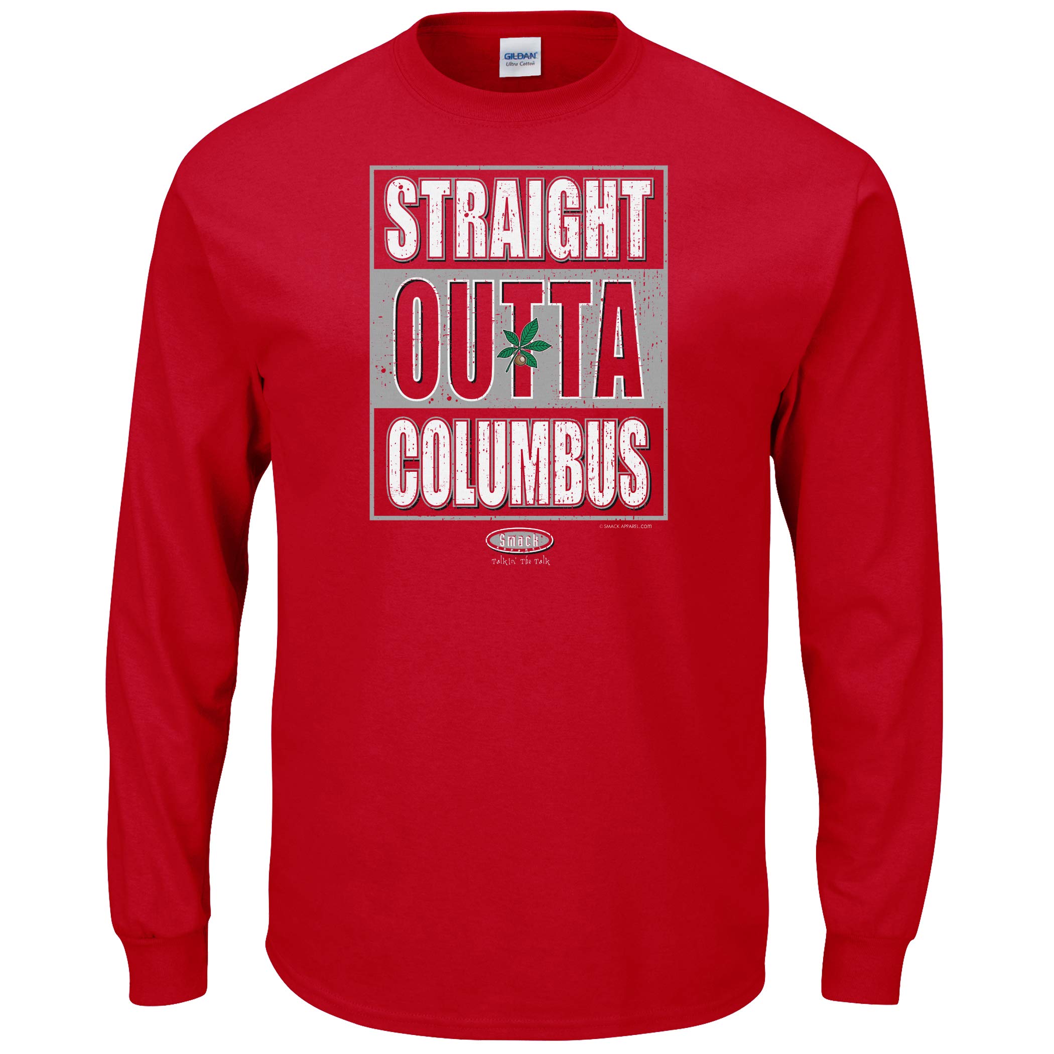 Smack Apparel Straight Outta Columbus T-Shirt for Ohio State College Fans (SM-5XL)