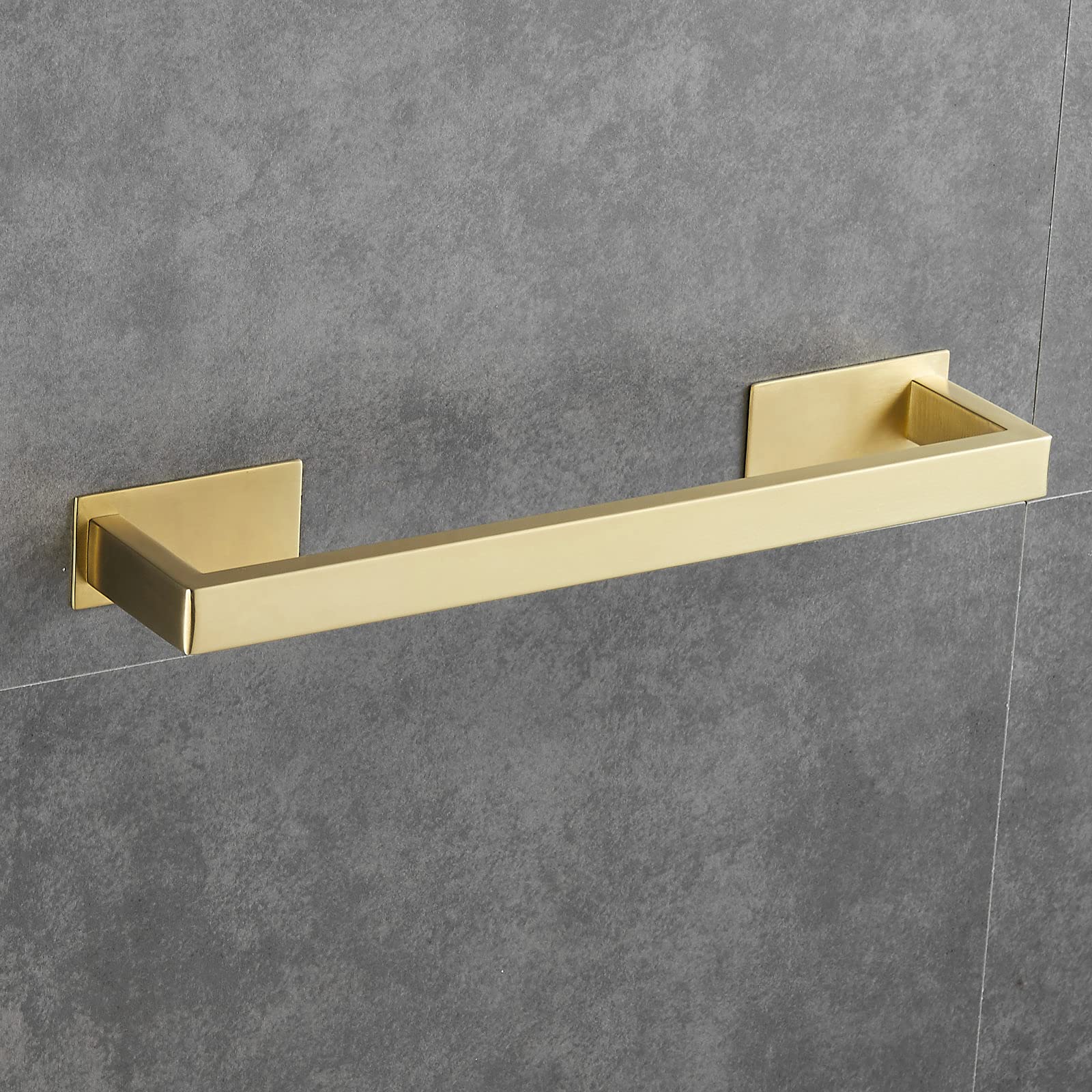 Set di accessori per il bagno, 3 pezzi, set di accessori per il bagno, set di accessori per il bagno in oro spazzolato, include barra per asciugamani, porta carta igienica e gancio per accappatoi