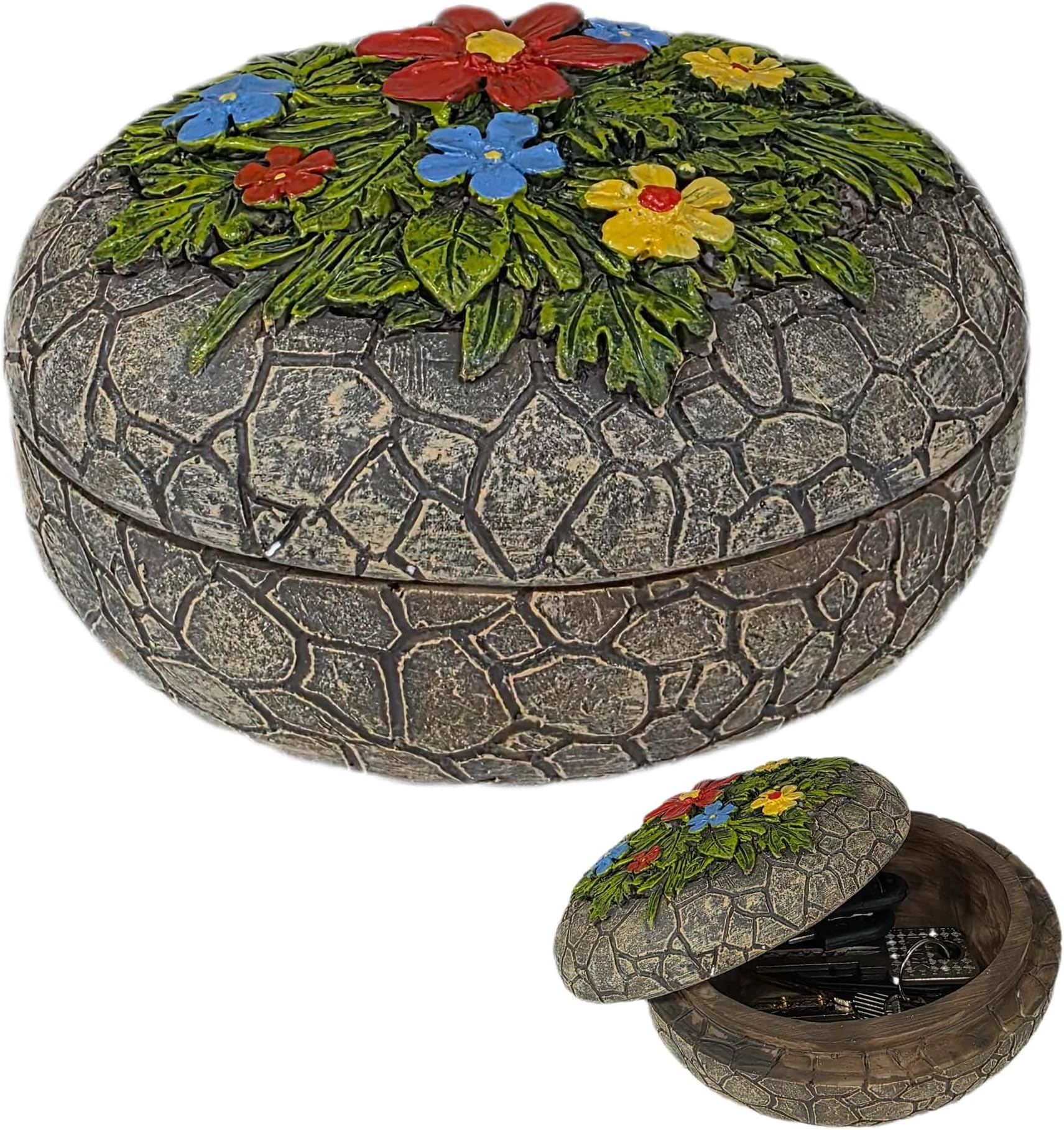 Hide A Key Outside Spare Key Lock Box Holder Container Fake Rock Hidden Compartment Outdoor Secret House Faux Stone Keeper Cover Geocaching