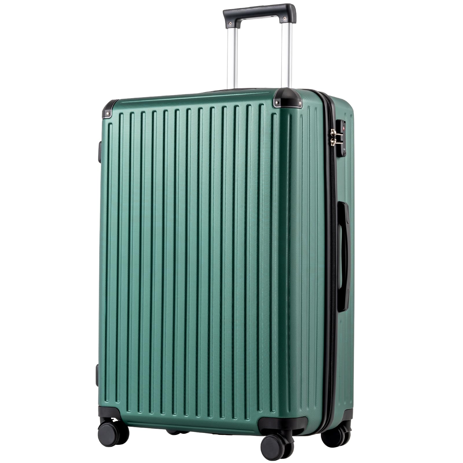 COOLIFE Koffer Trolley-Koffer Hartschalen-Koffer Rollkoffer Reisekoffervon ABS-Material mit TSA-Schloss Teleskopgriff und 4 Zwillingsrollen