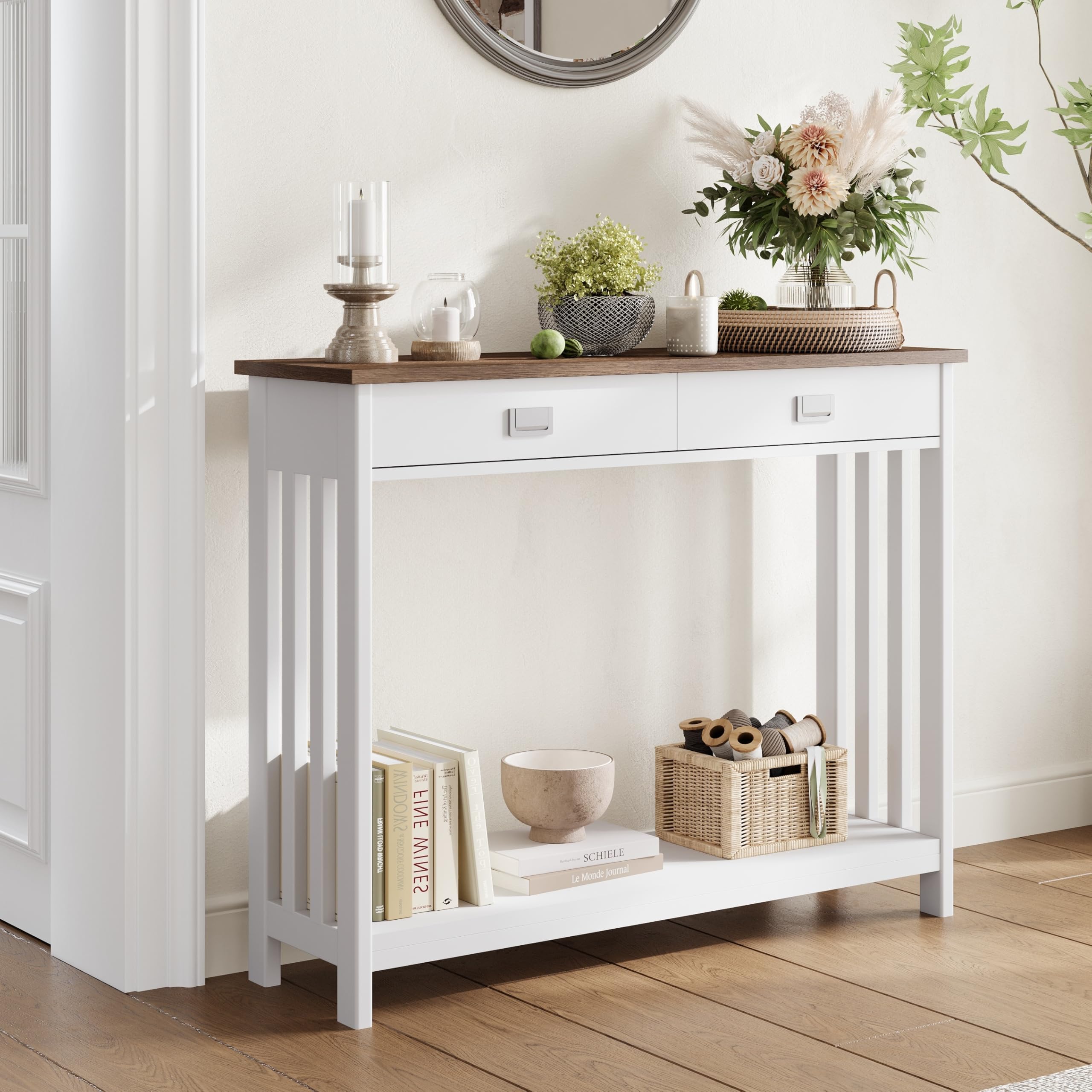 Amazon.com: ChooChoo Farmhouse Console Table with Drawer