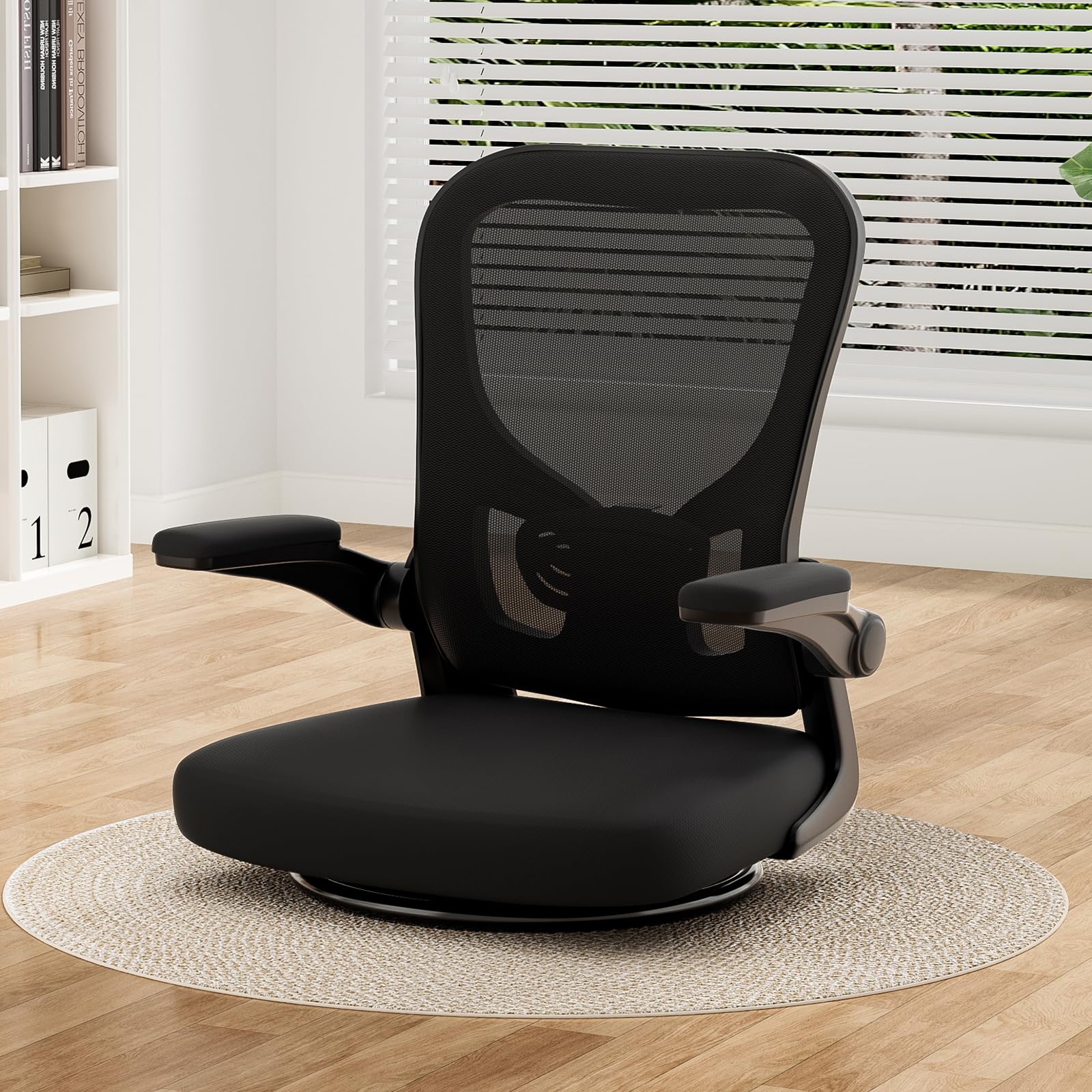 座椅子 回転座椅子 360度回転 疲れない デスクチェア 通気性 椅子 メッシュ 16741228_0.jpg