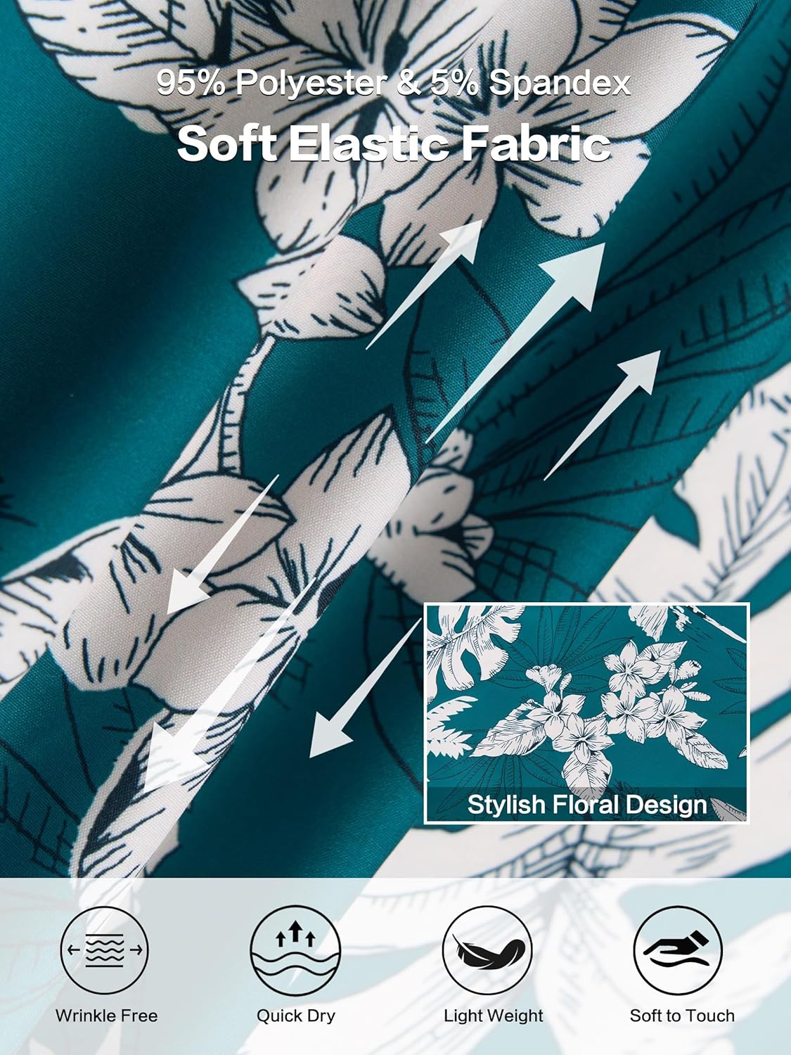 Hawaiian Shirt for Men Summer Casual Beach Button Down Short Sleeve Printed Tropical Vacation Shirts - Image 4