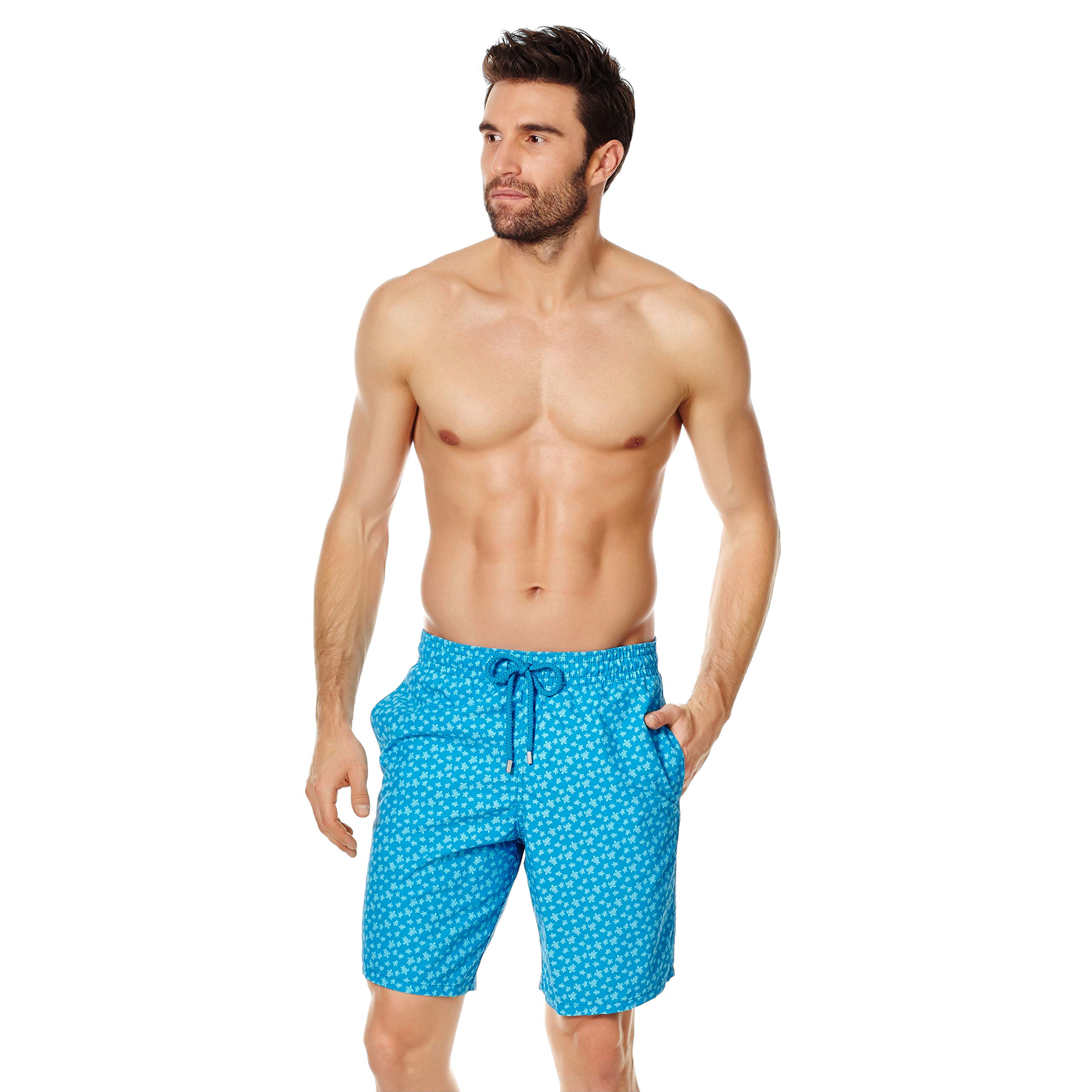 Vilebrequin - Men - Swimwear Long Micro Ronde des Tortues - Hawai Blue - M